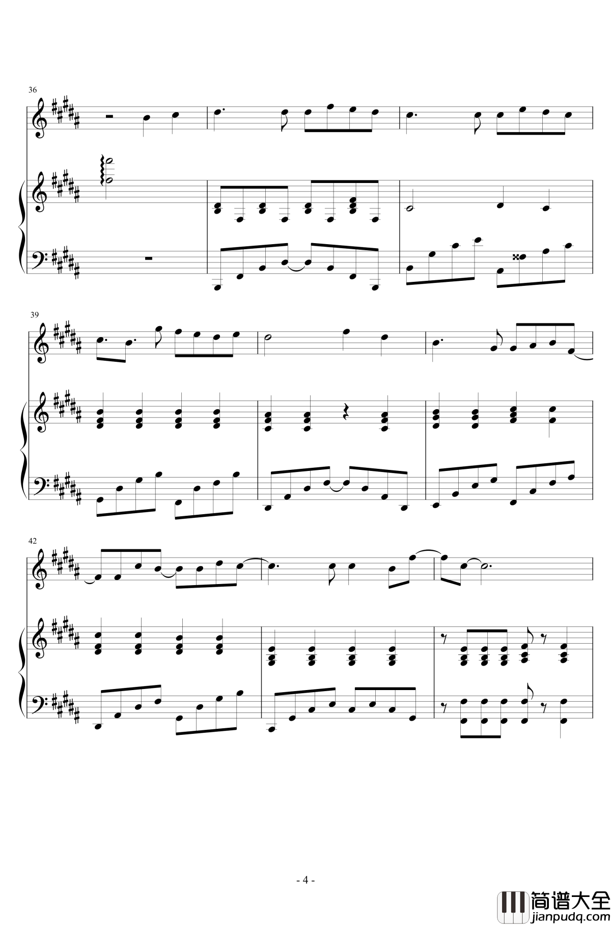 云烟成雨钢琴谱_完美伴奏版_房东的猫