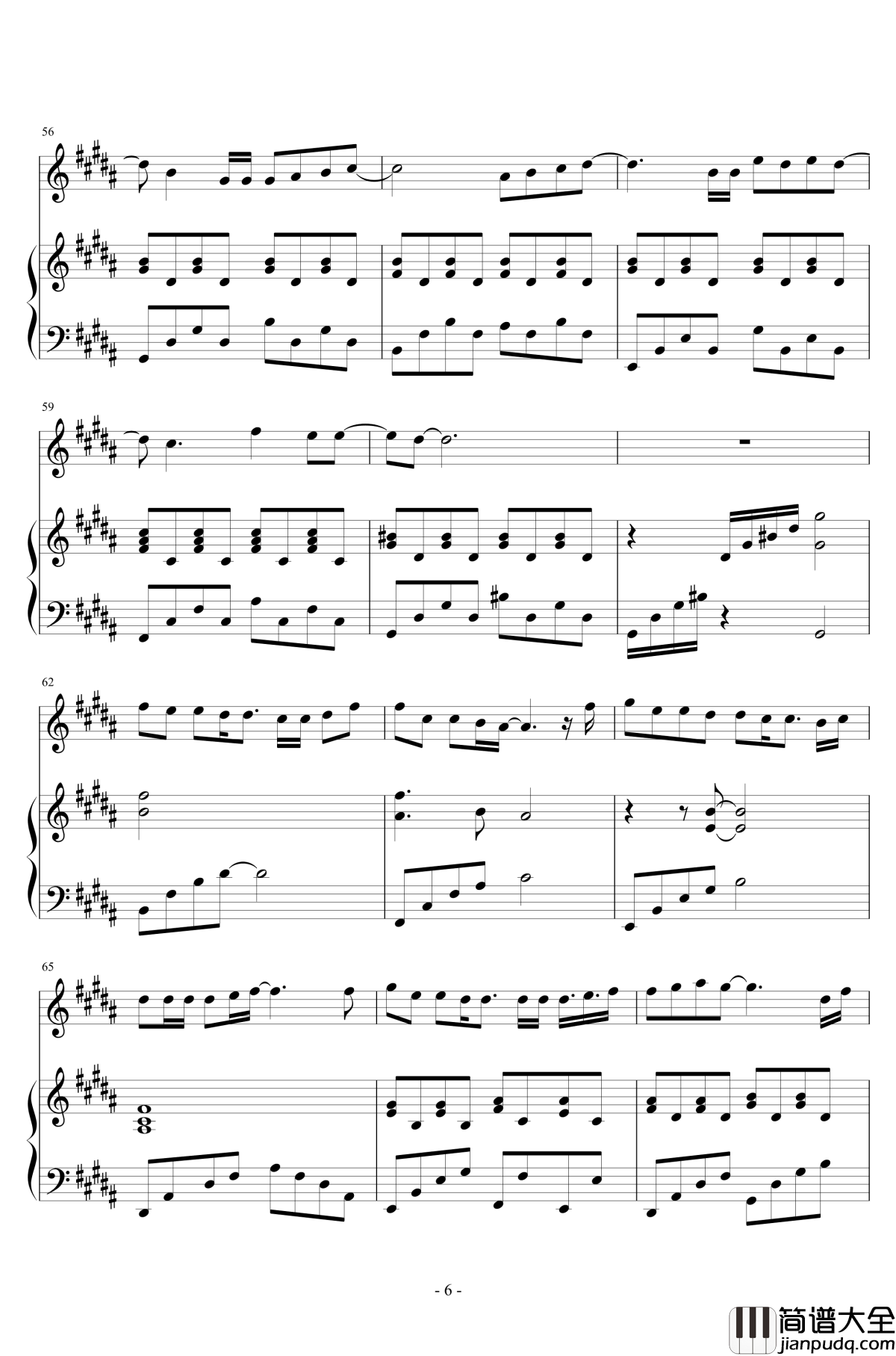 云烟成雨钢琴谱_完美伴奏版_房东的猫