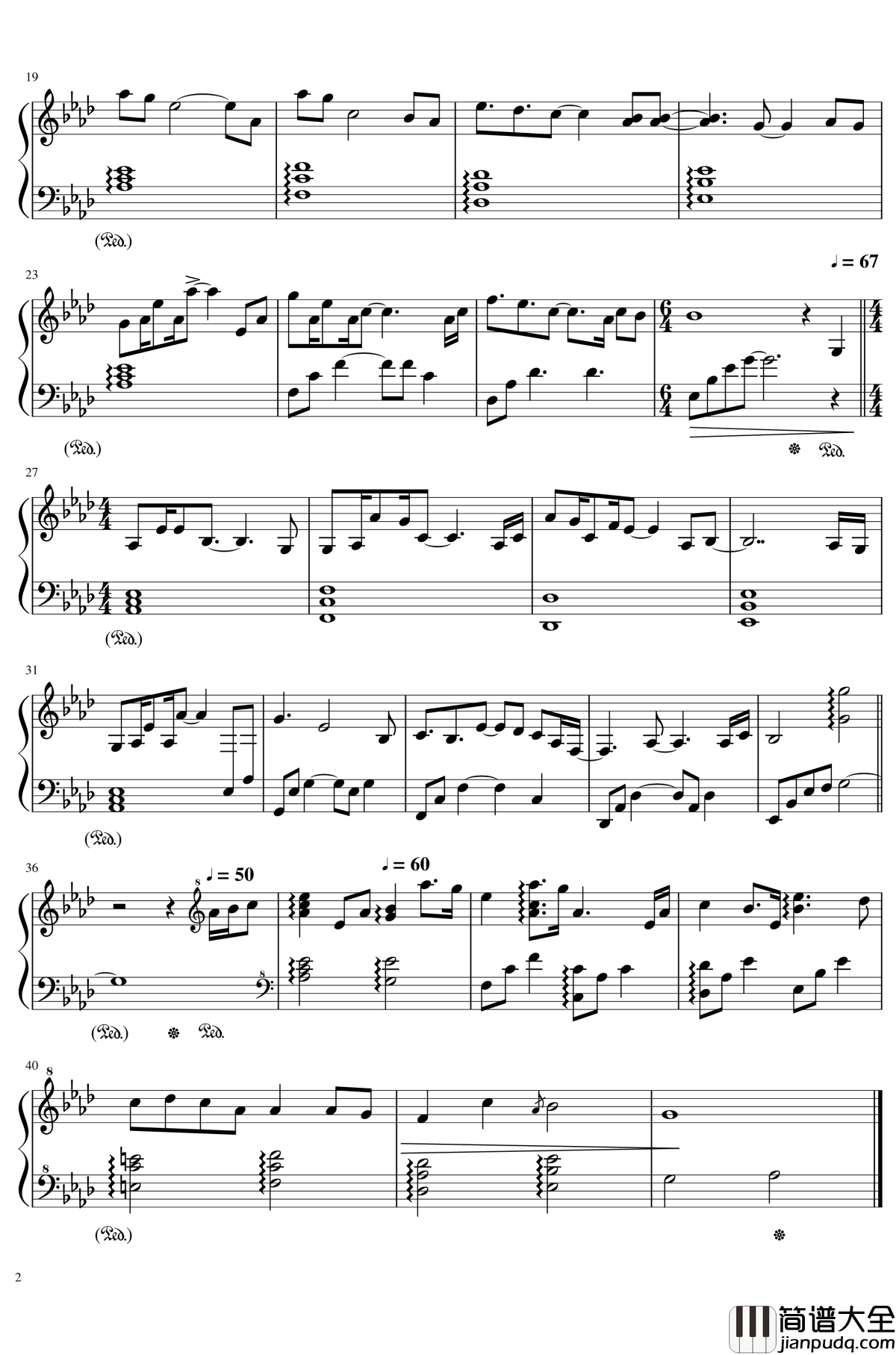 I_saw_you_smile_today,_I_almost_forgot_you_faded_away钢琴谱_Xeuphoria