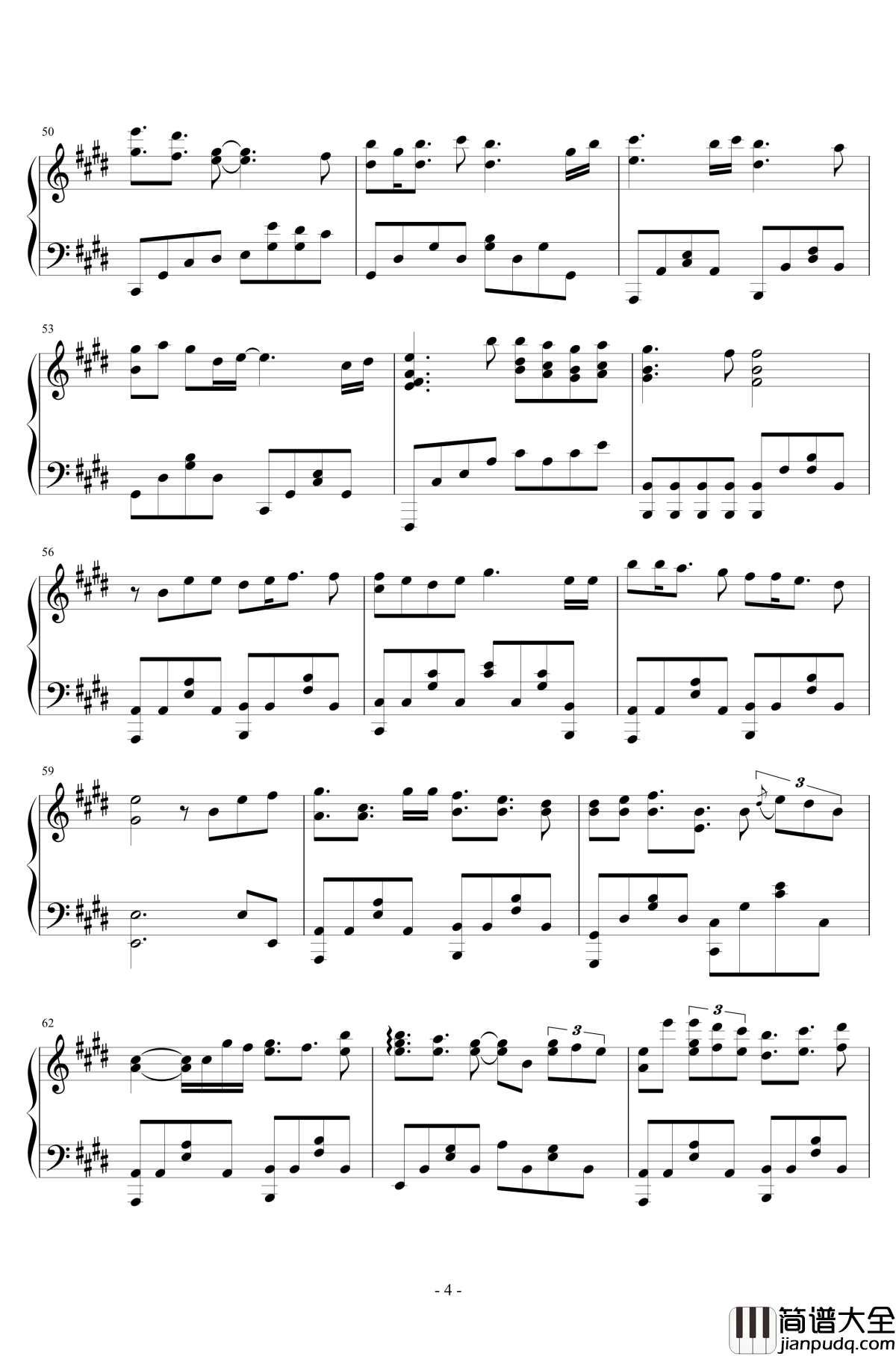 虽然歌声无形钢琴谱_歌に形はないけれど__初音未来