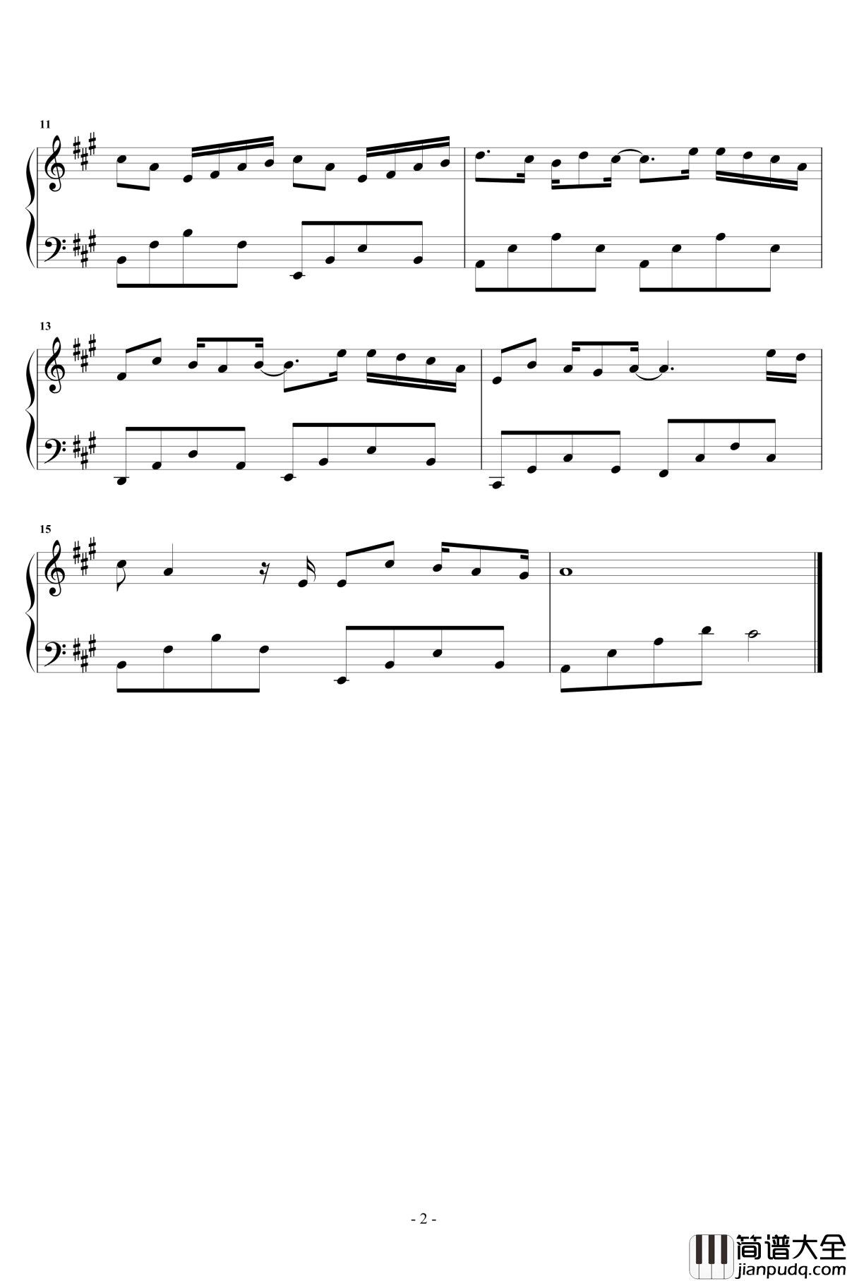 浪人琵琶钢琴谱_单色凌