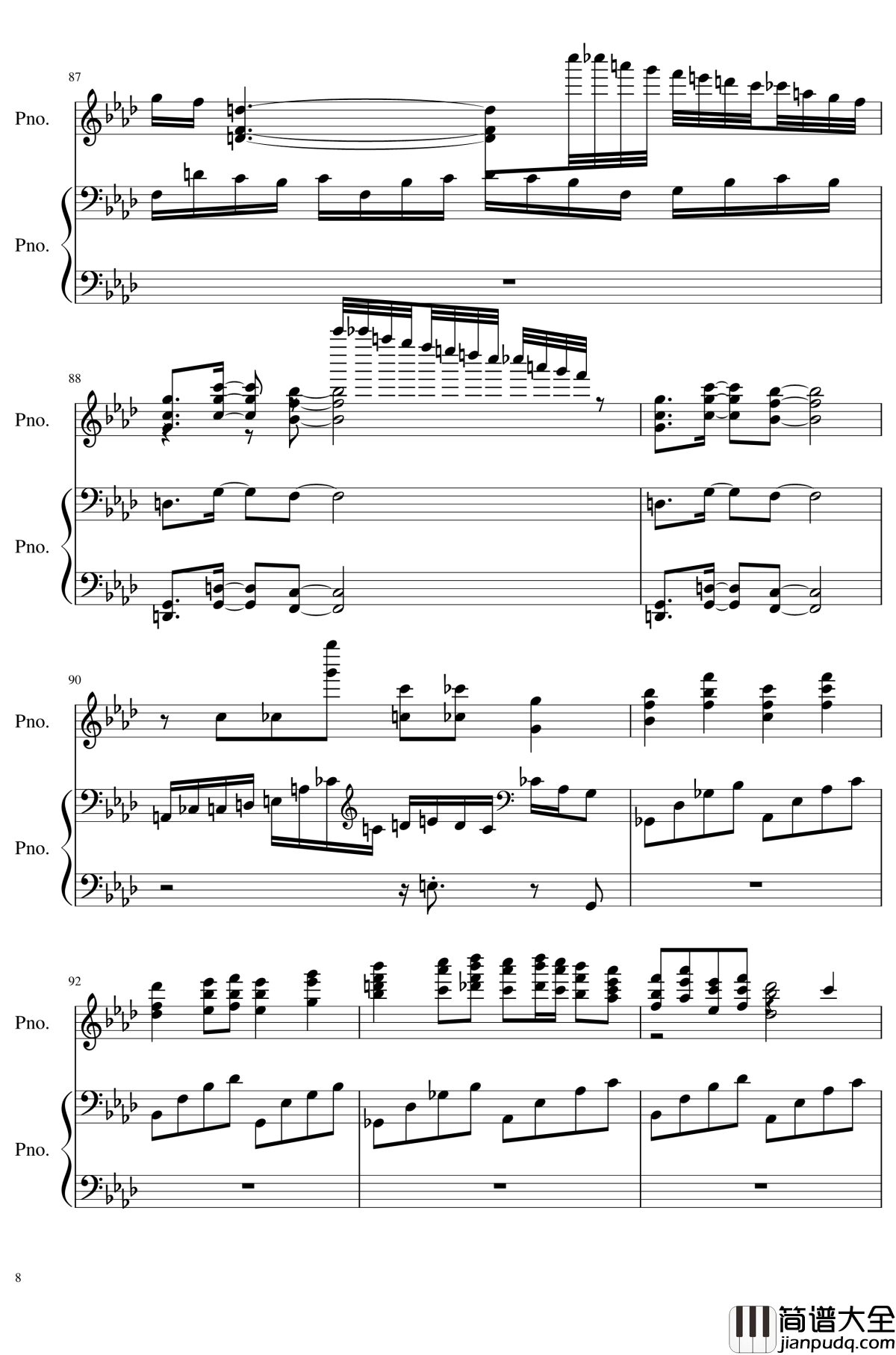 孤独月钢琴谱_东方二次创作_东方project