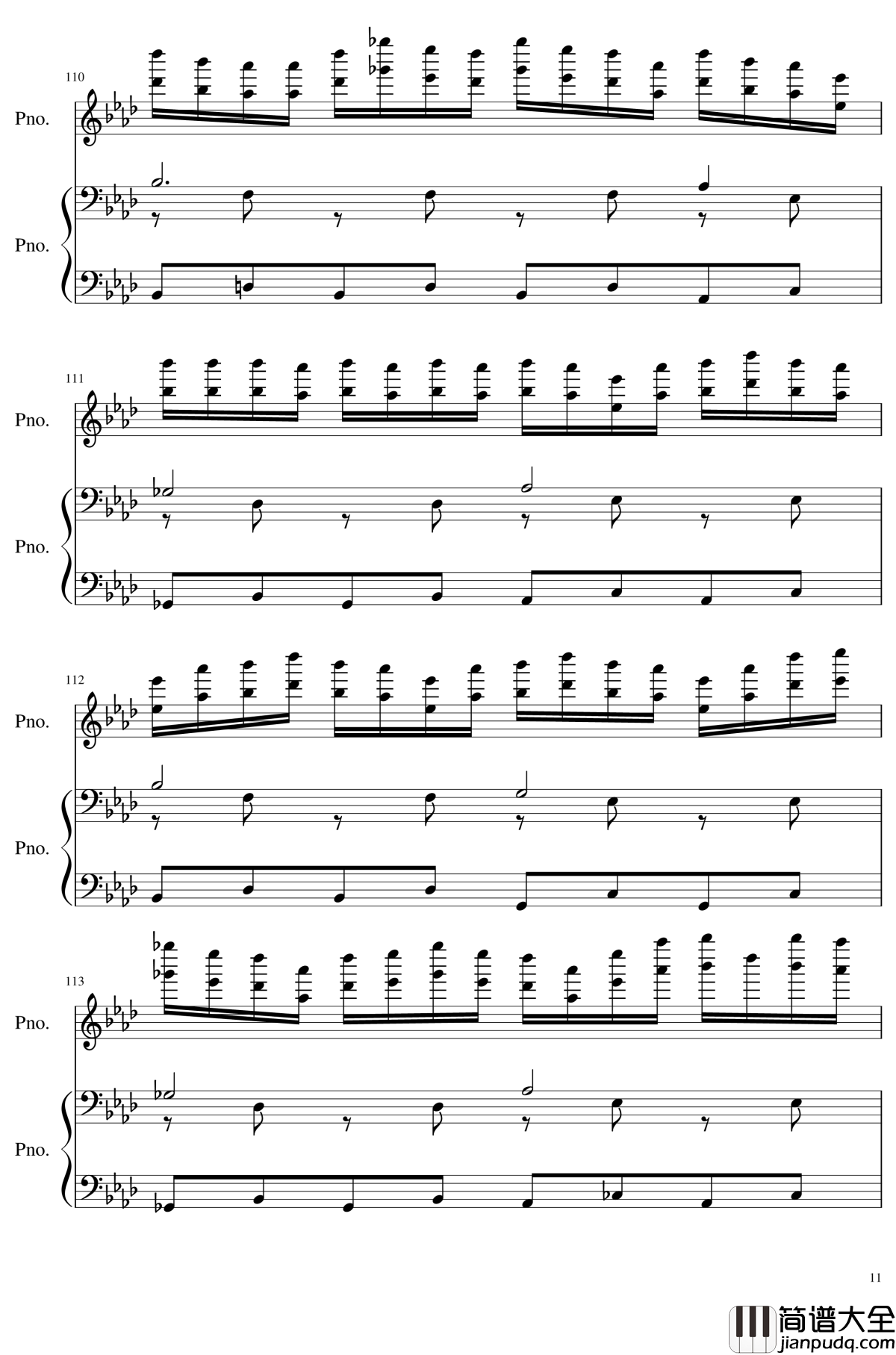 孤独月钢琴谱_东方二次创作_东方project