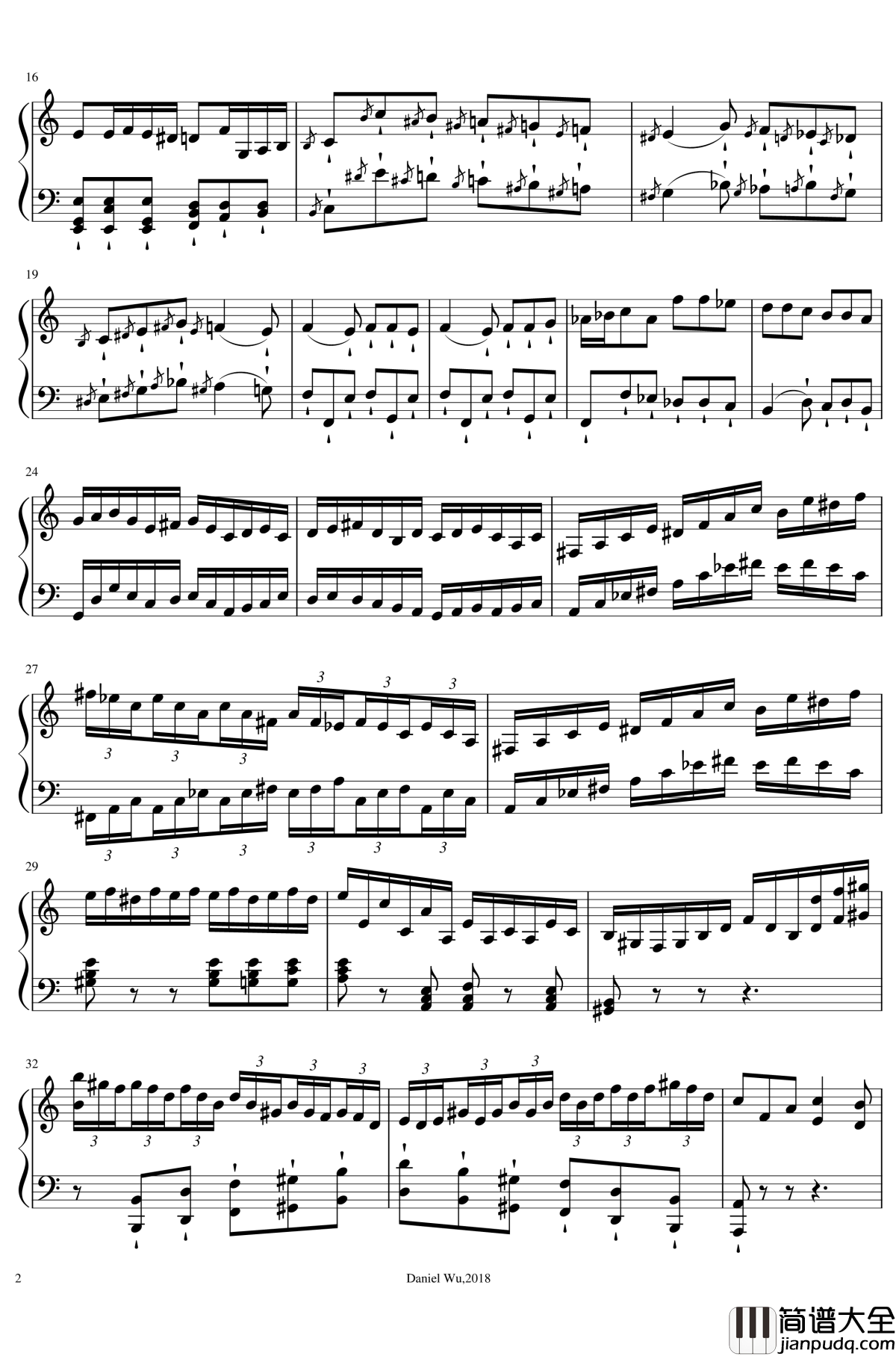 前奏曲钢琴谱_作品14，第1号_DanielInC