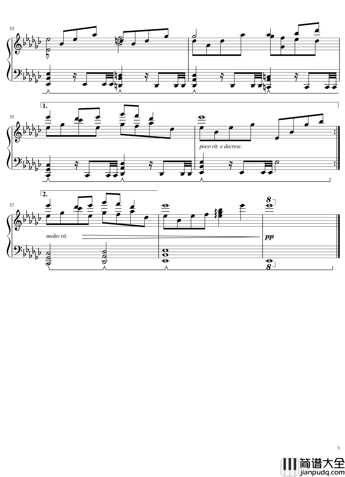 故乡之星倒映之海钢琴谱_东方绀珠传_东方project