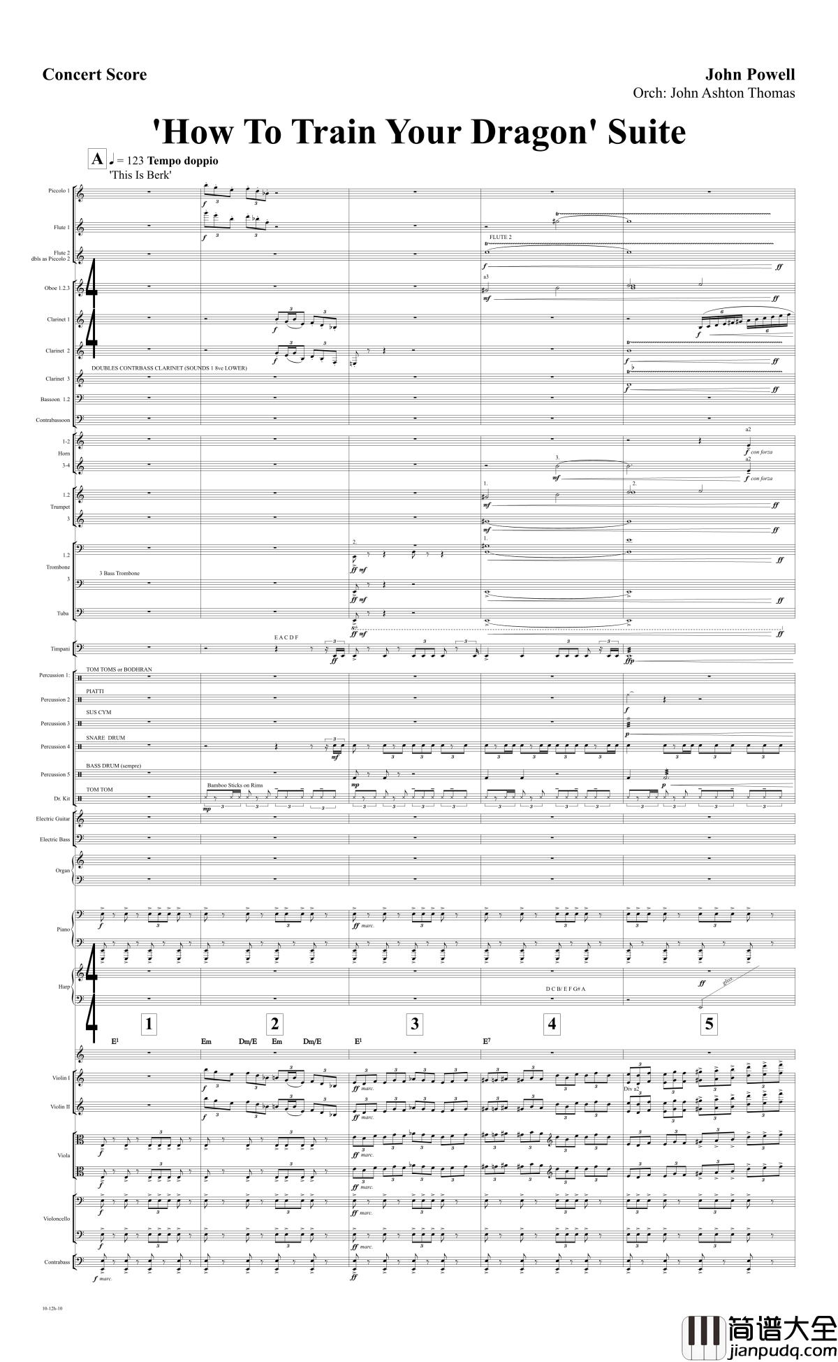 How_to_train_your_dragon_Suite钢琴谱_驯龙高手