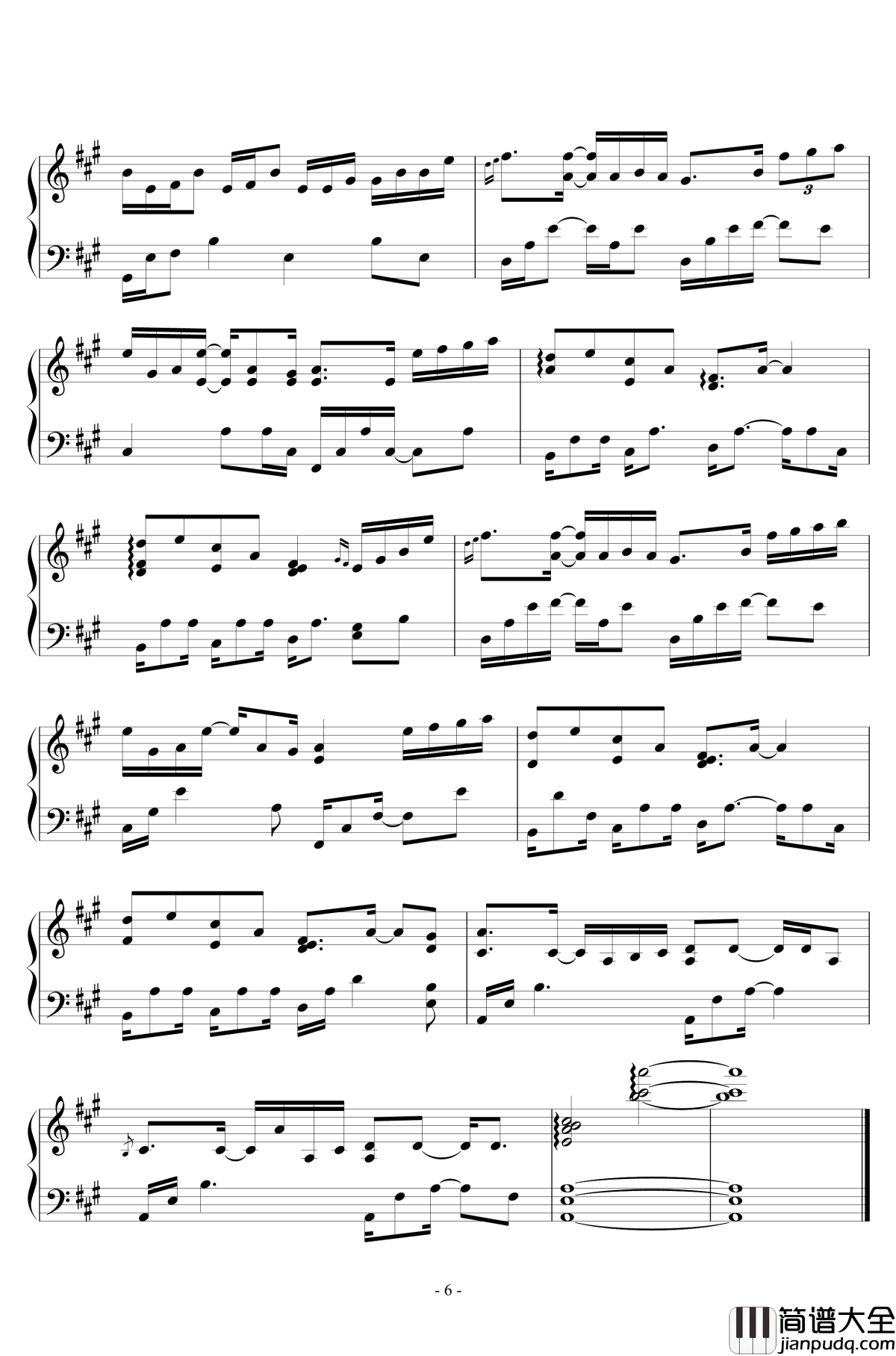 永恒钢琴谱_林海_远方的寂静_