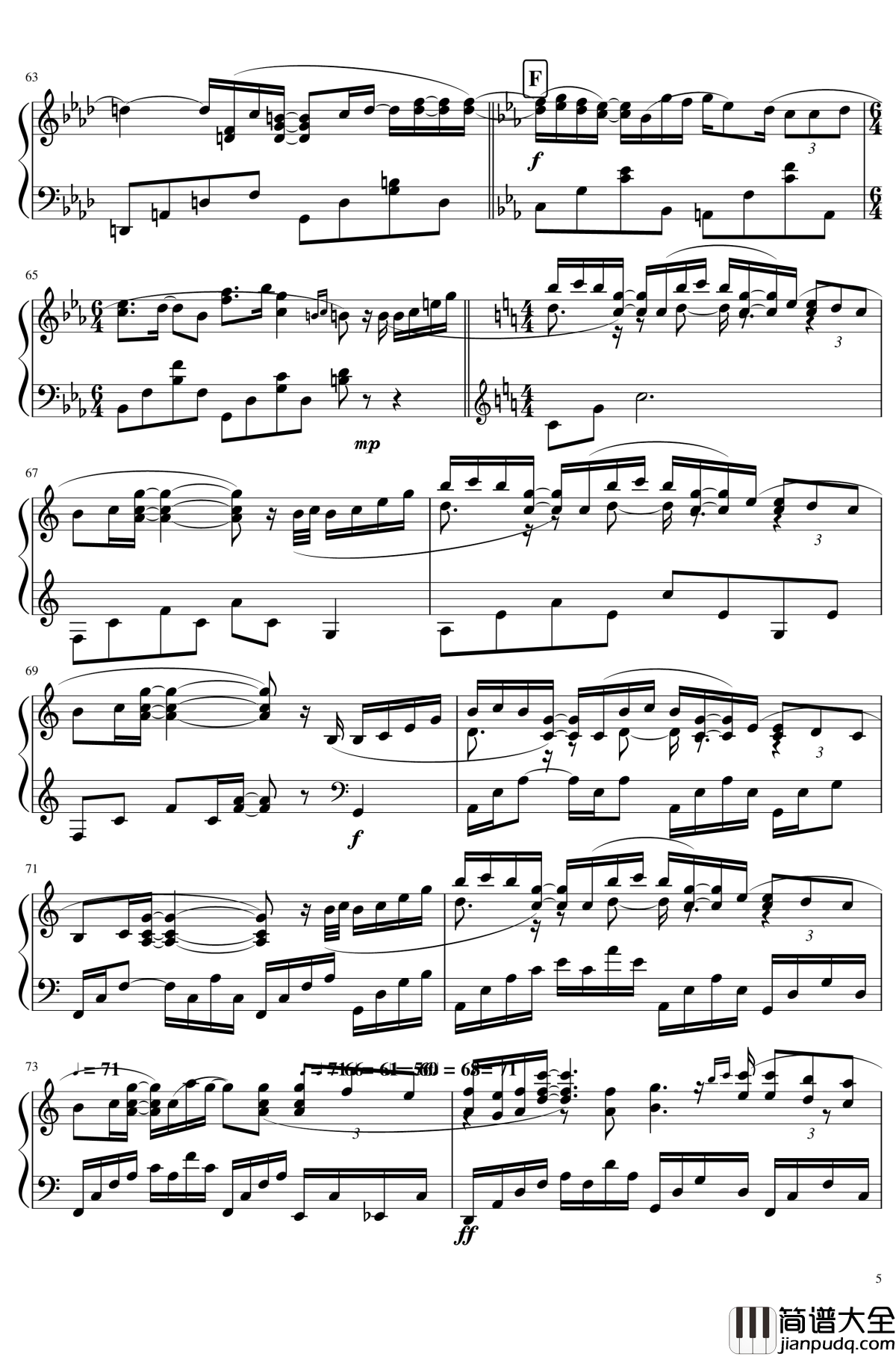 叶落钢琴谱_KyleXian