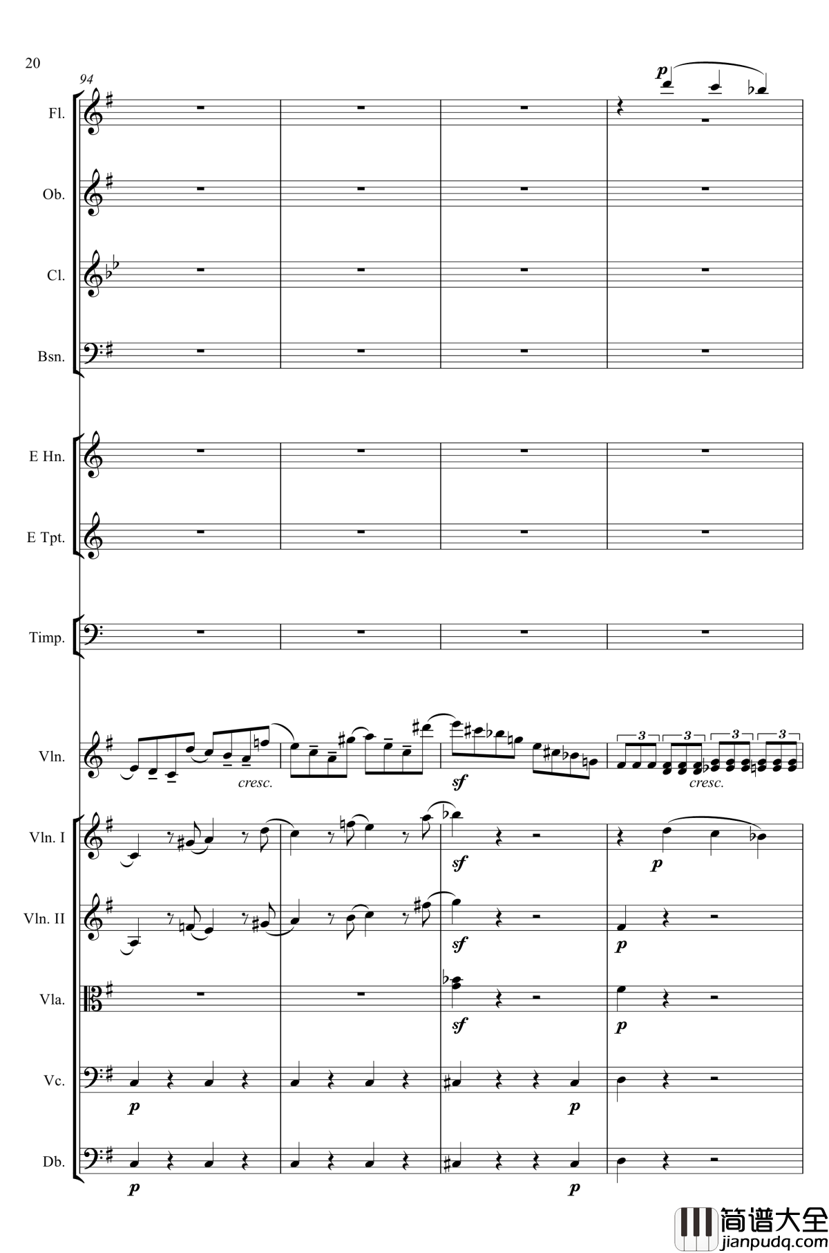 e小调小提琴协奏曲Op.64钢琴谱_第一乐章_门德尔松