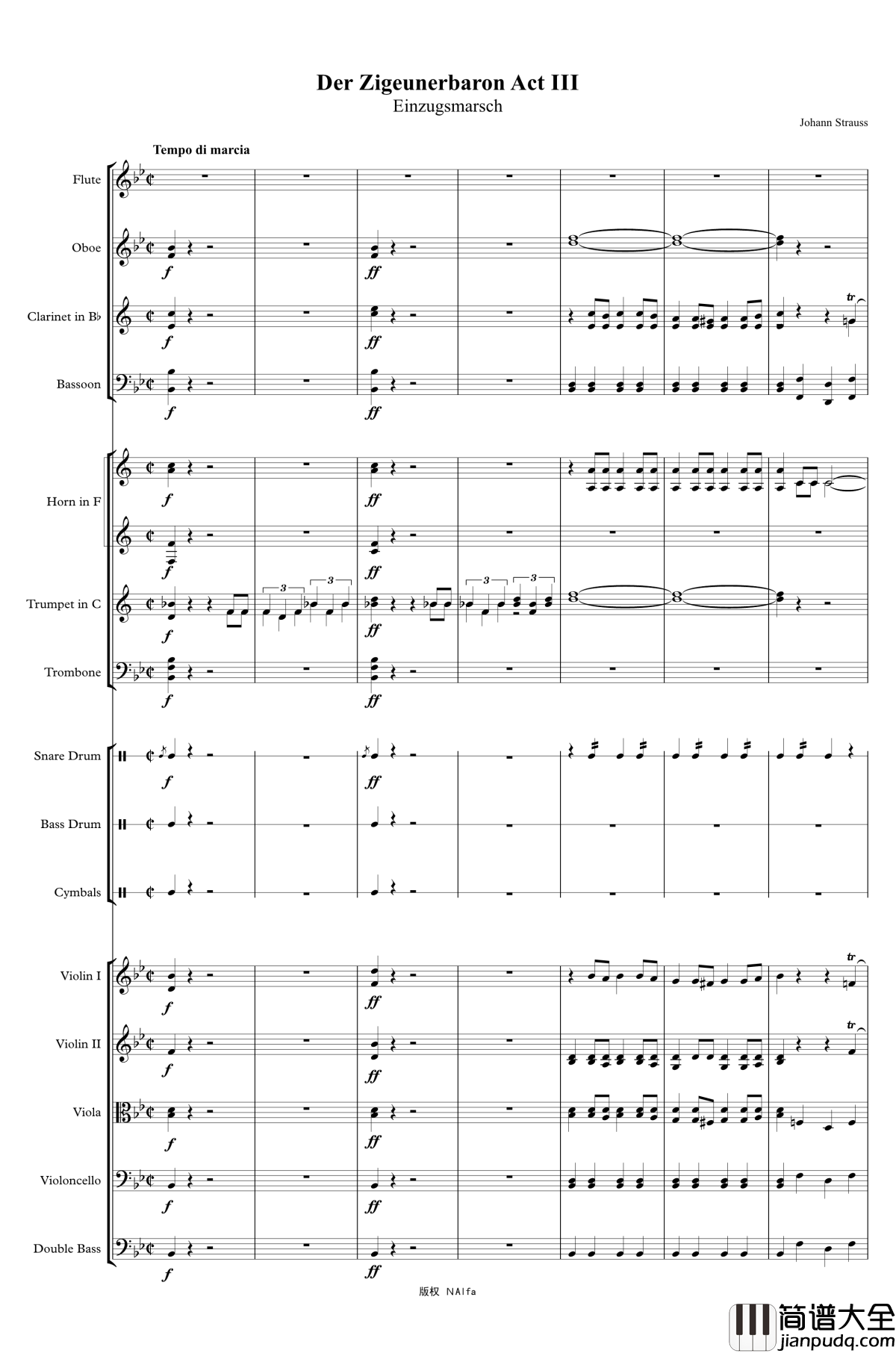 入城式进行曲钢琴谱_Johann_Jr._Strauss