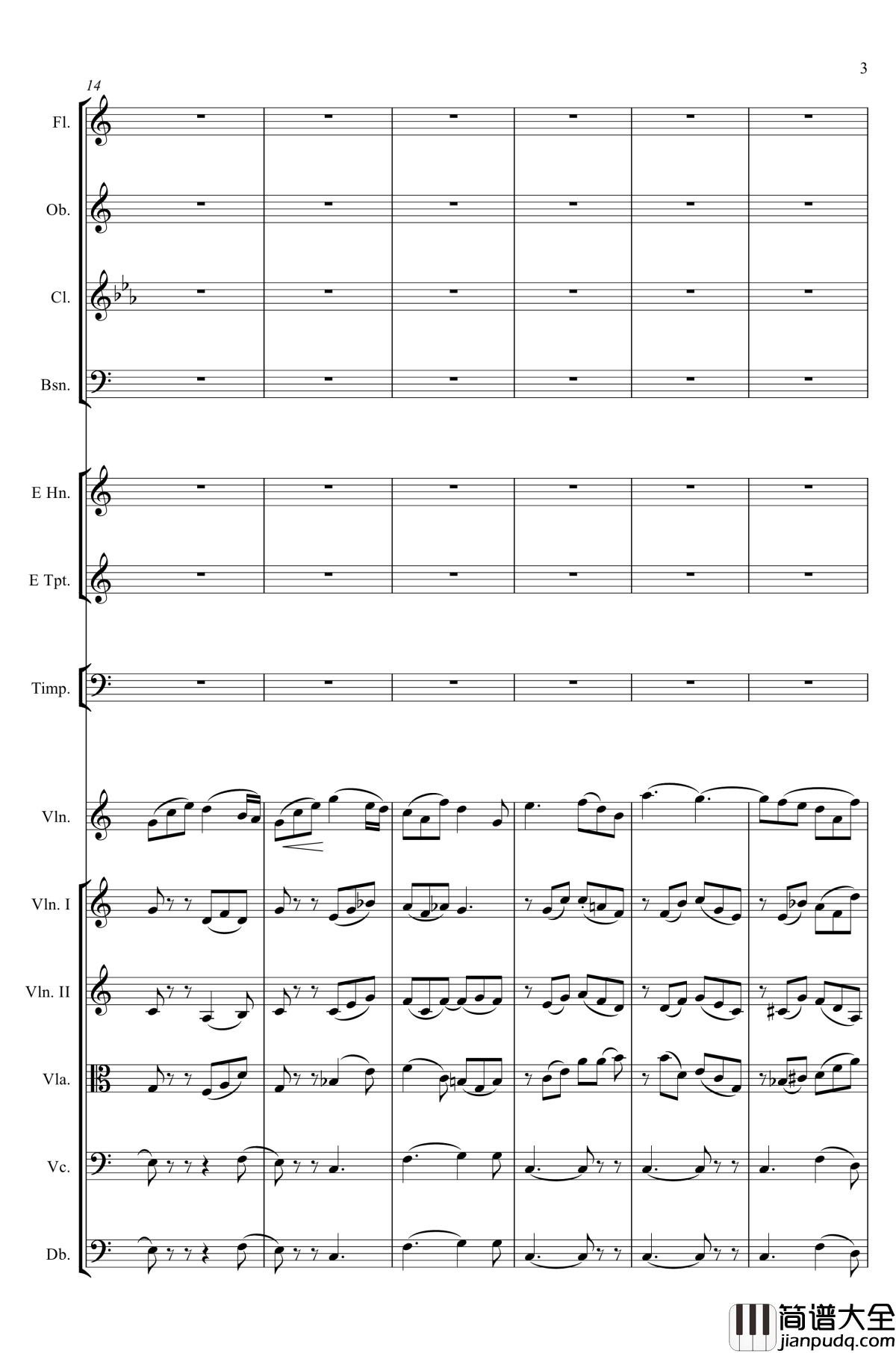 e小调小提琴协奏曲Op.64钢琴谱_第二乐章_Felix_Mendelssohn