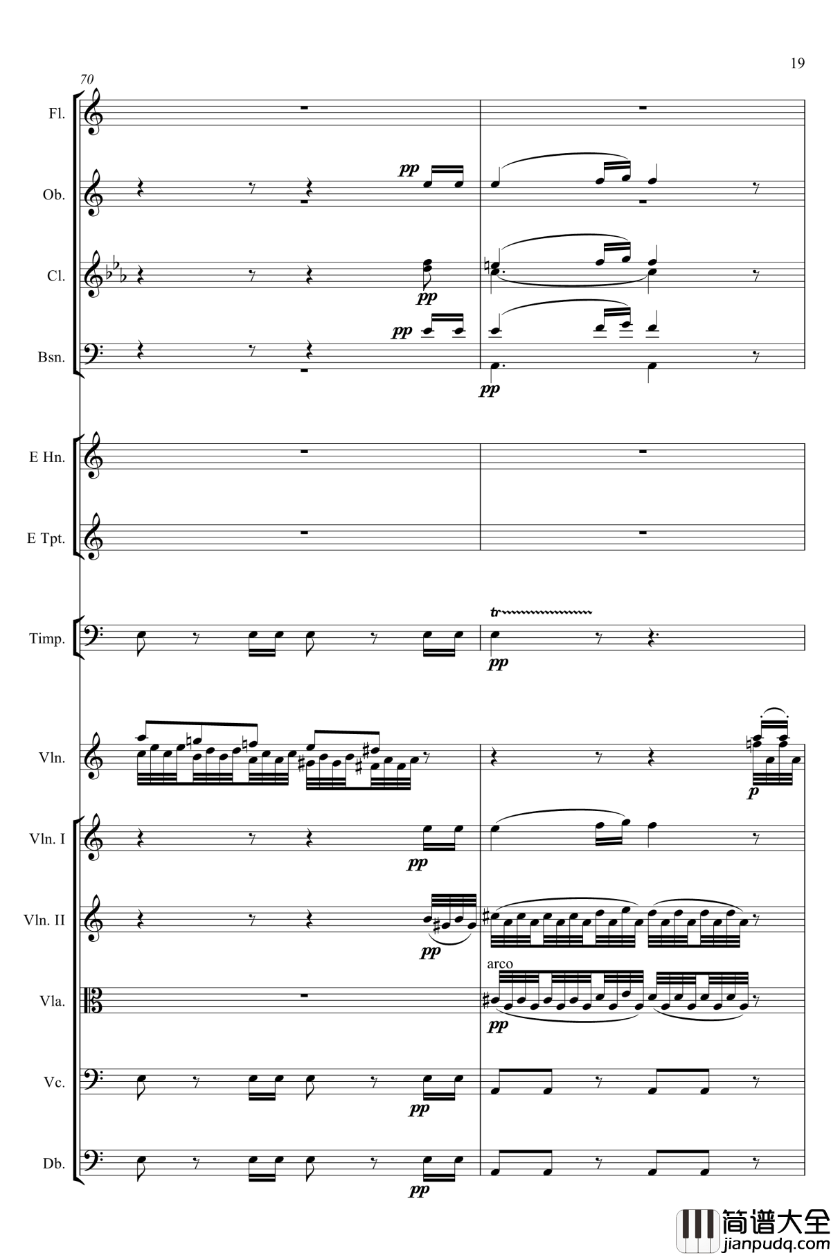 e小调小提琴协奏曲Op.64钢琴谱_第二乐章_Felix_Mendelssohn