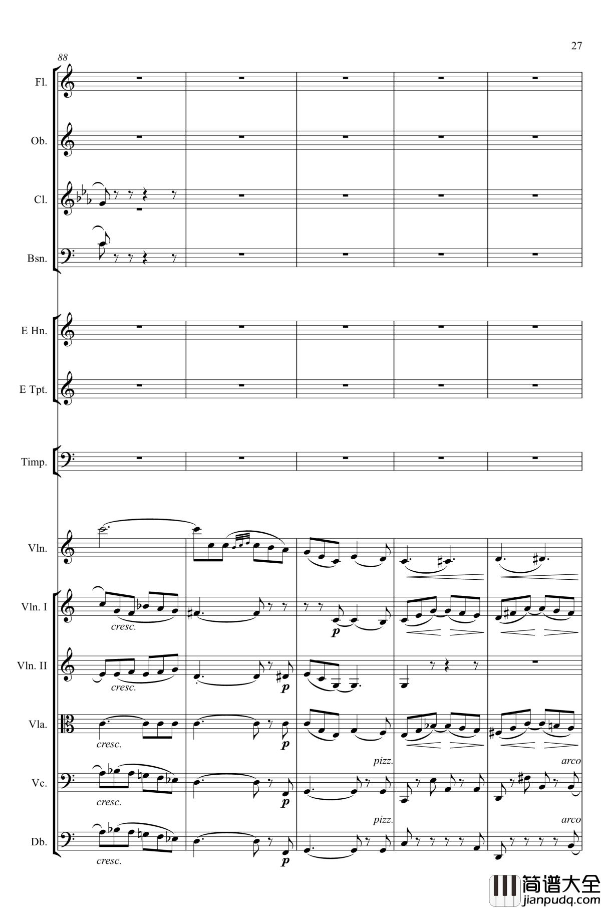 e小调小提琴协奏曲Op.64钢琴谱_第二乐章_Felix_Mendelssohn