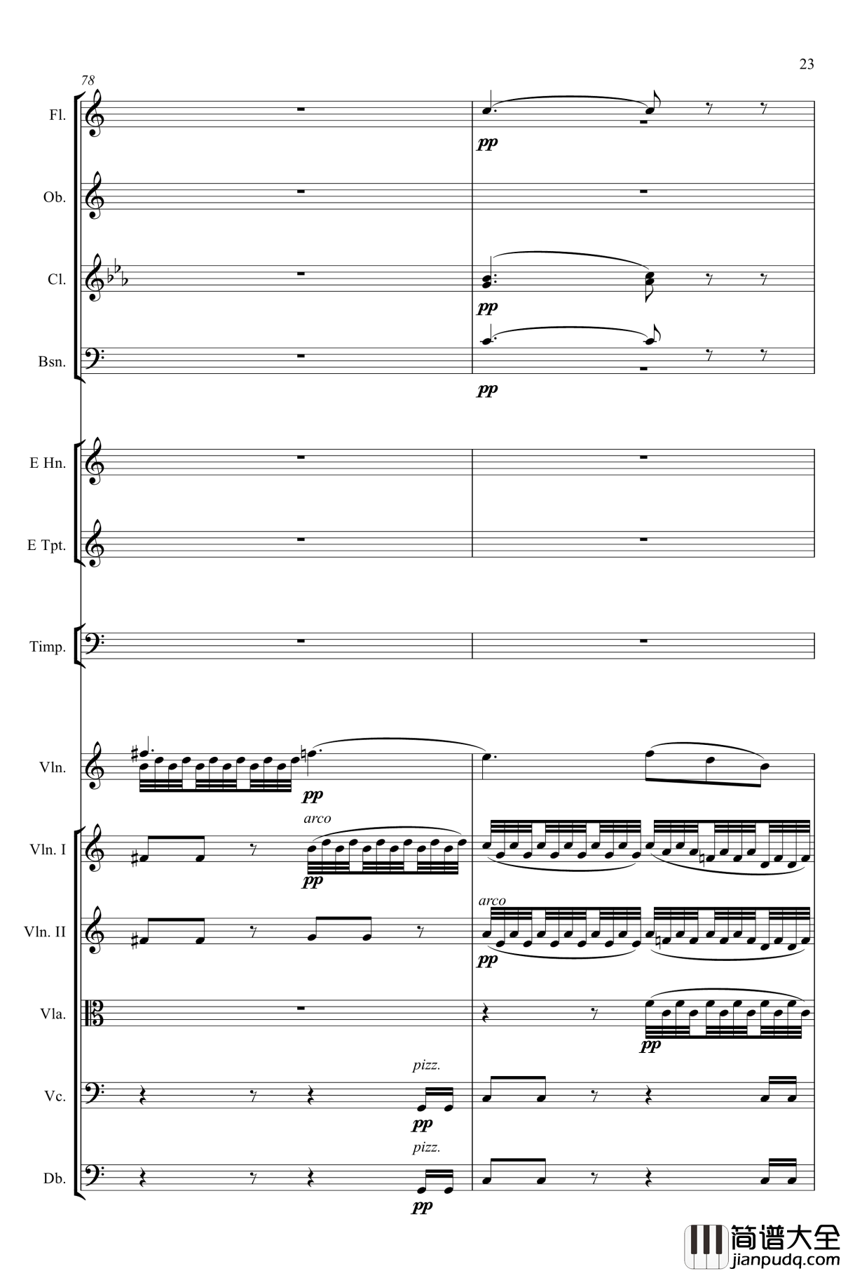 e小调小提琴协奏曲Op.64钢琴谱_第二乐章_Felix_Mendelssohn