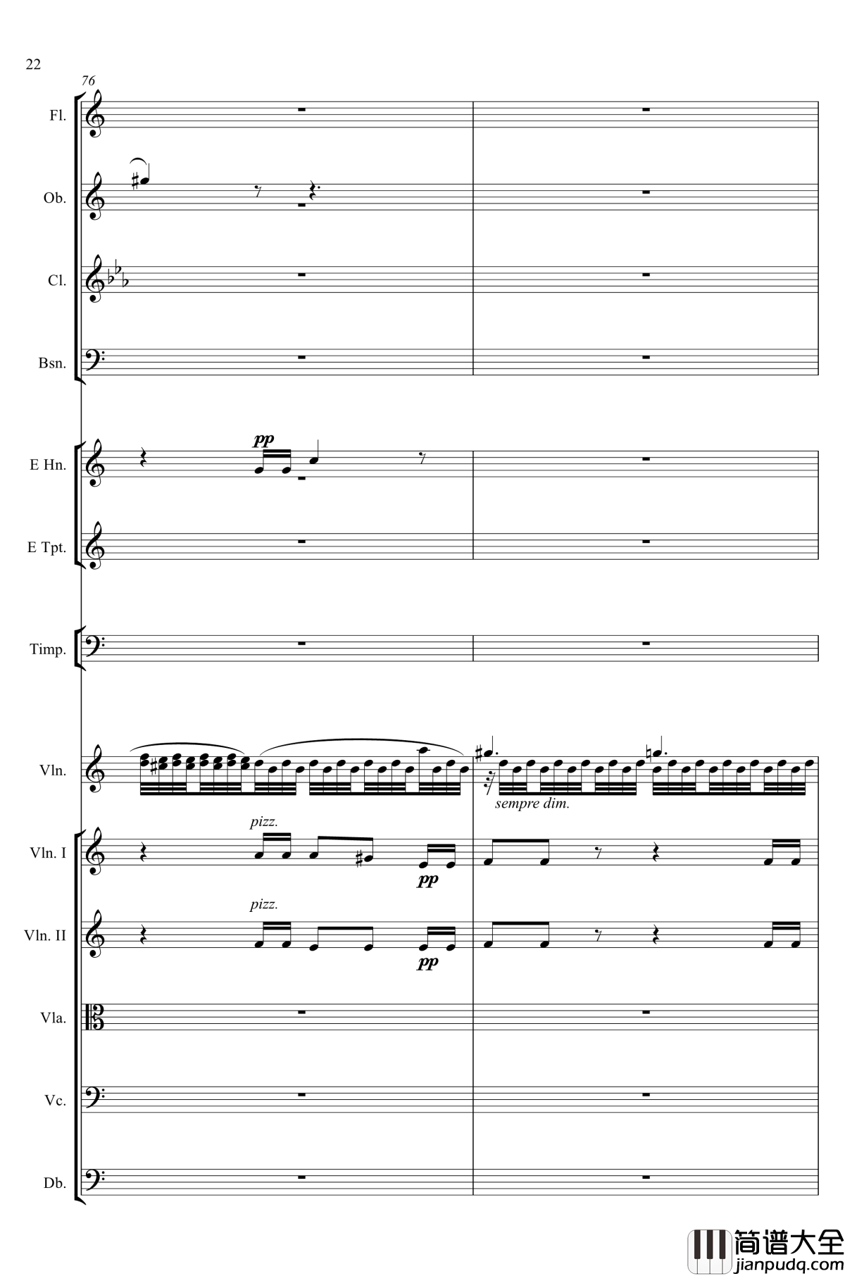 e小调小提琴协奏曲Op.64钢琴谱_第二乐章_Felix_Mendelssohn