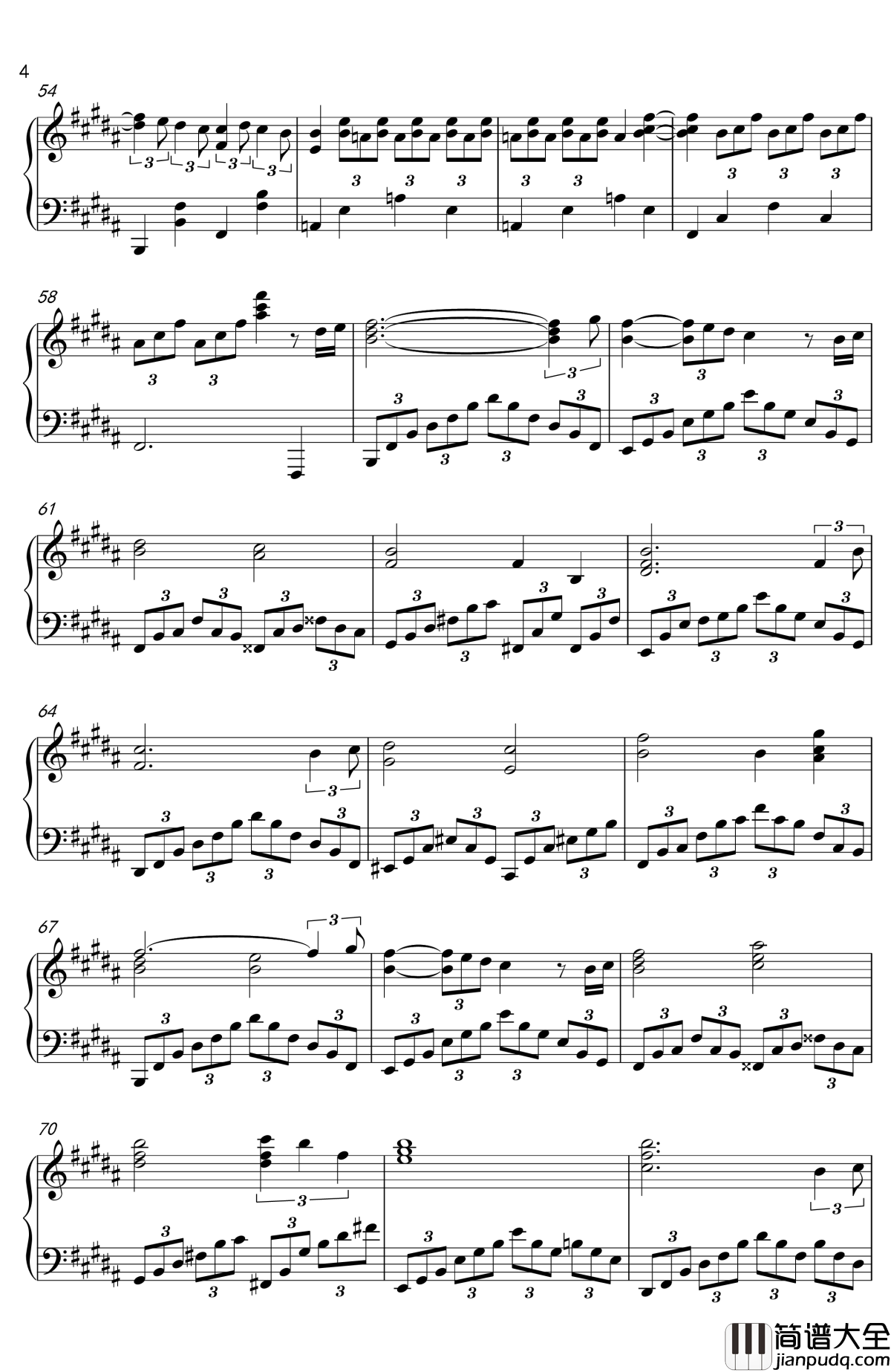 火花钢琴谱_Sparkle_你的名字