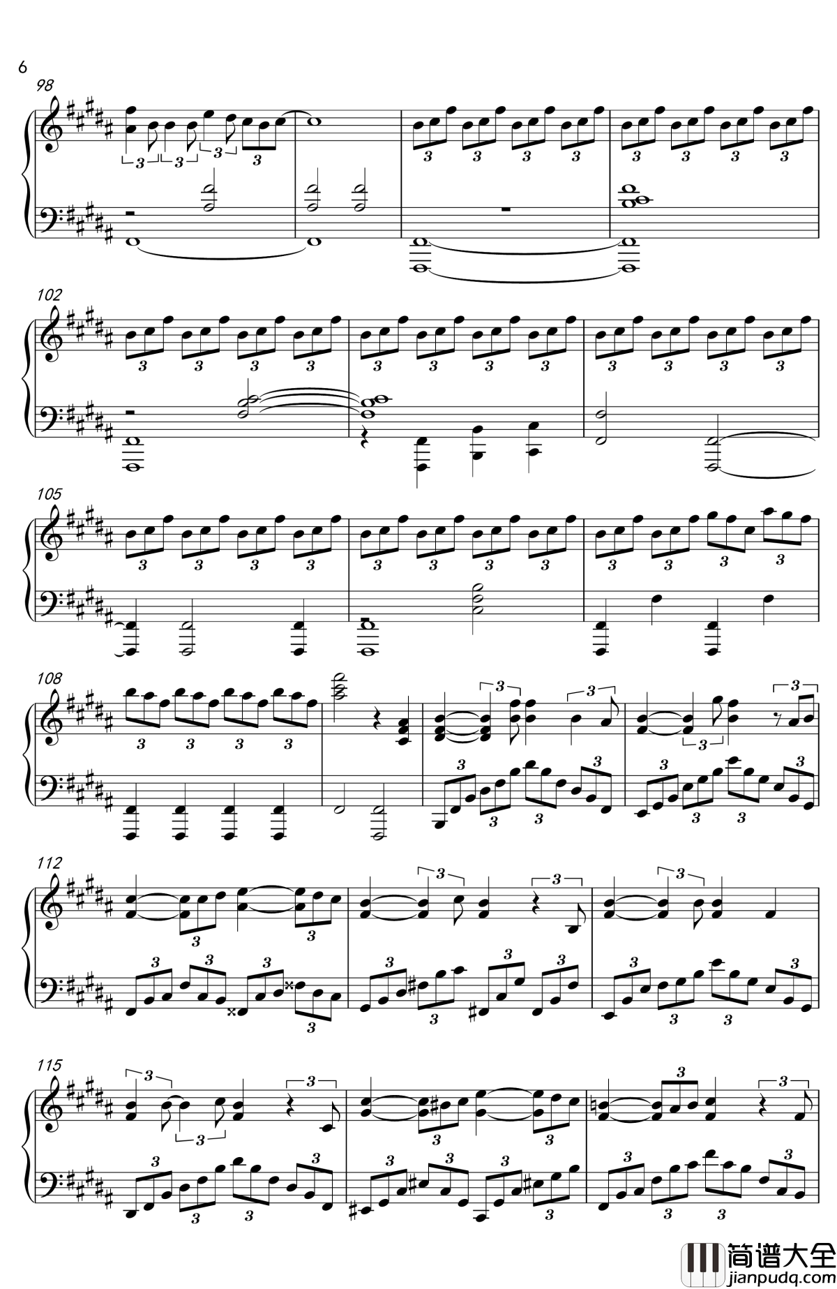 火花钢琴谱_Sparkle_你的名字