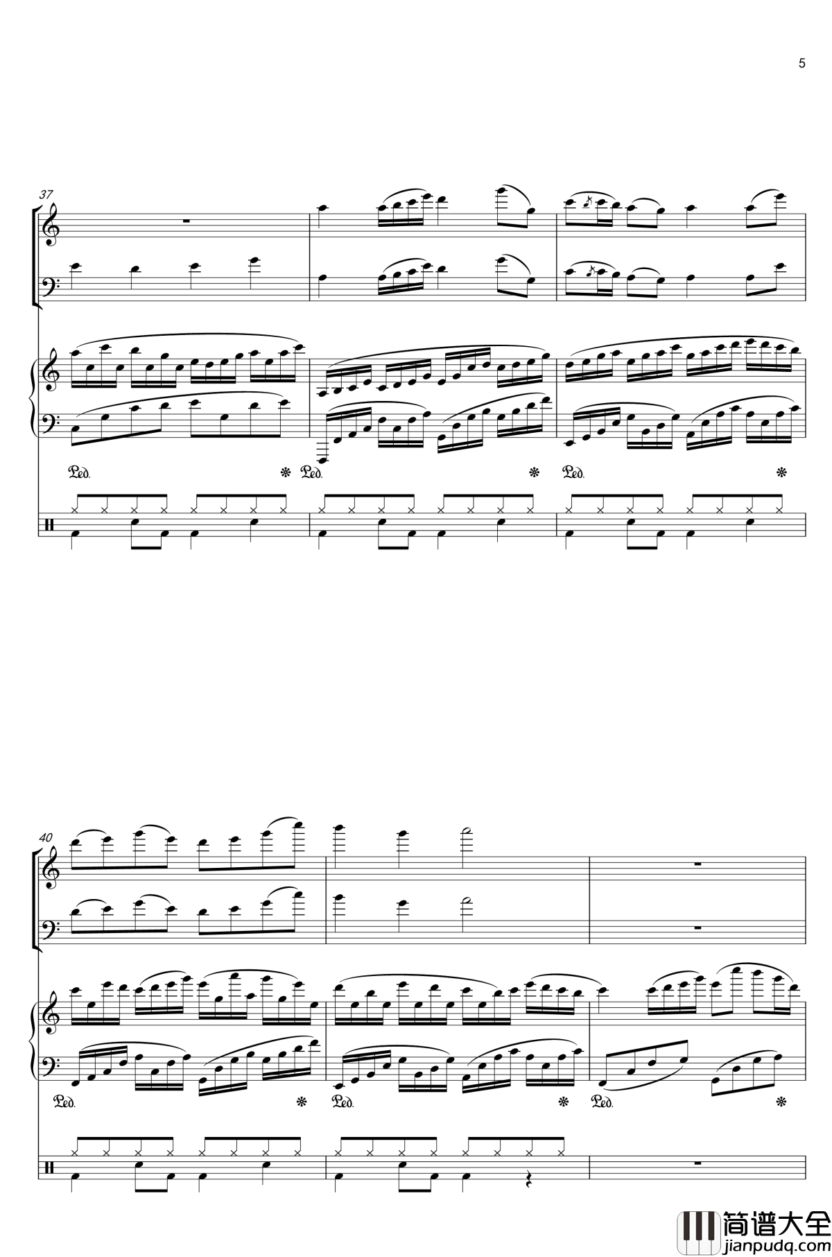 April钢琴谱_DarkSpirit