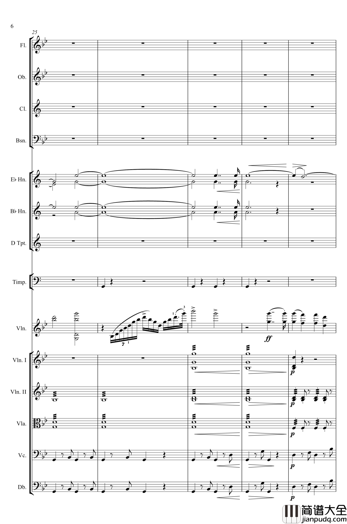 g小调第1小提琴协奏曲Op.26钢琴谱_第一乐章_Max_Bruch