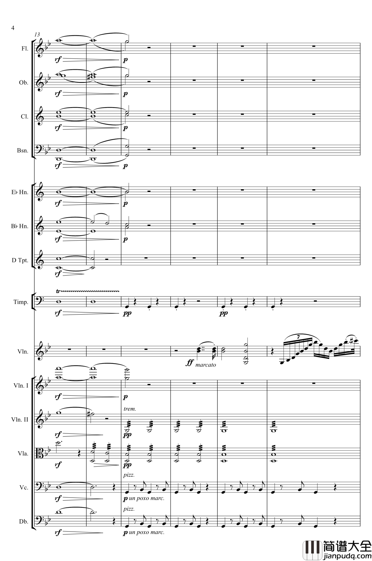 g小调第1小提琴协奏曲Op.26钢琴谱_第一乐章_Max_Bruch