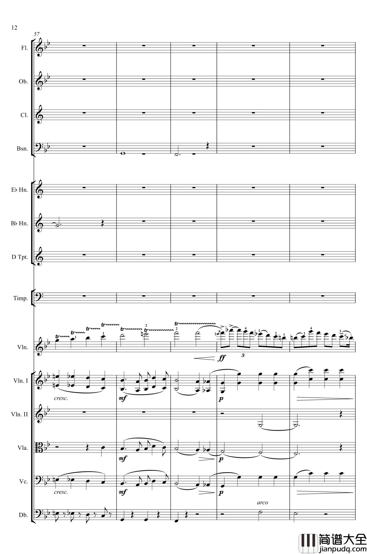 g小调第1小提琴协奏曲Op.26钢琴谱_第一乐章_Max_Bruch