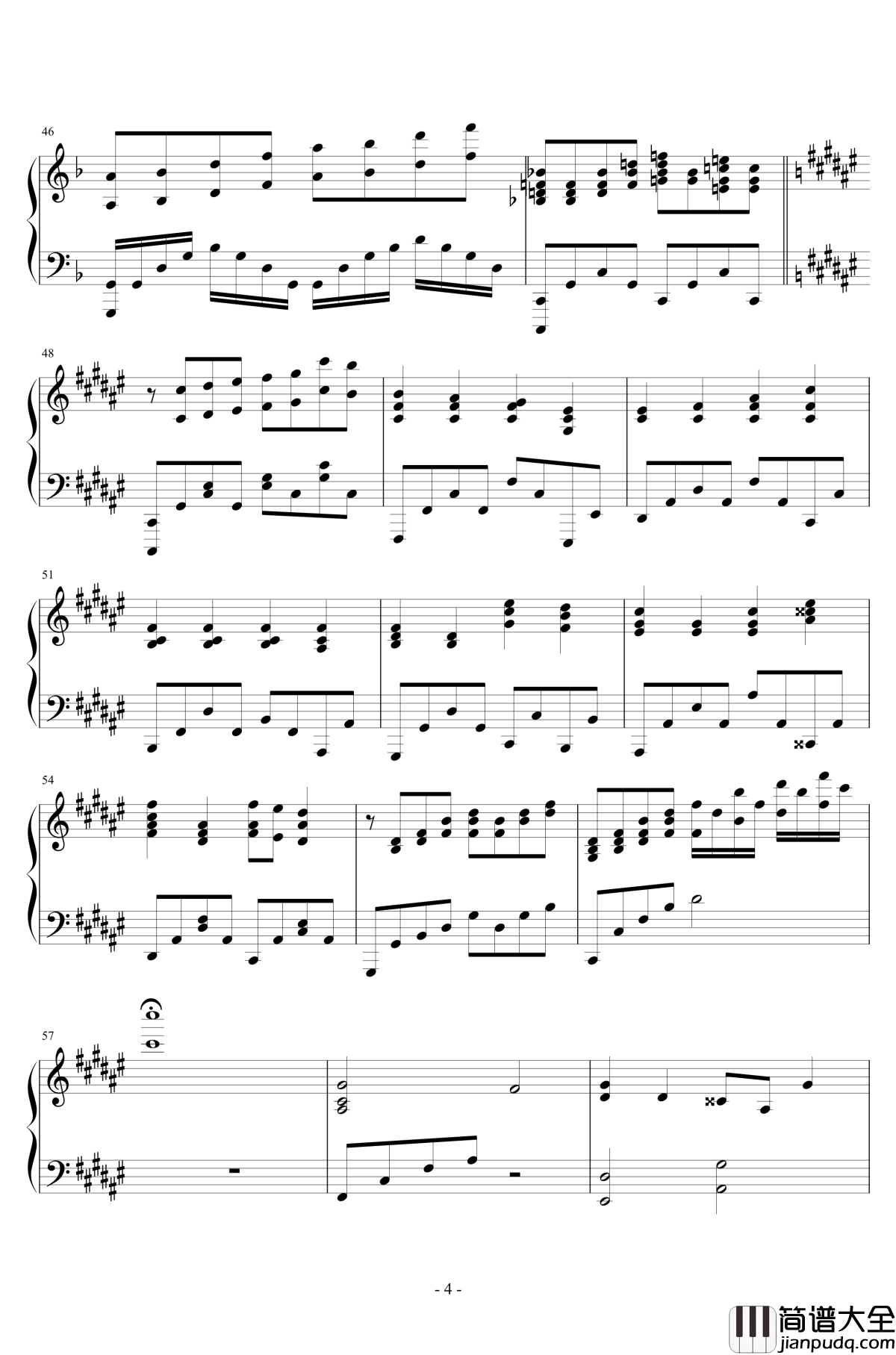 如果你爱我钢琴谱_完美live版_曹轩宾