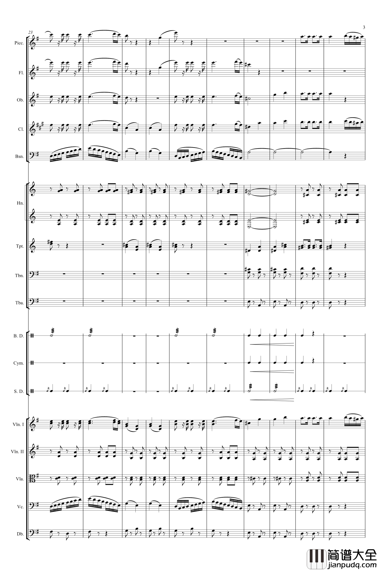 电闪雷鸣的快速波尔卡钢琴谱_Johann_Jr._Strauss