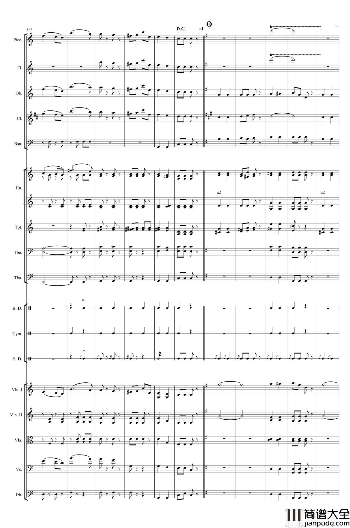 电闪雷鸣的快速波尔卡钢琴谱_Johann_Jr._Strauss