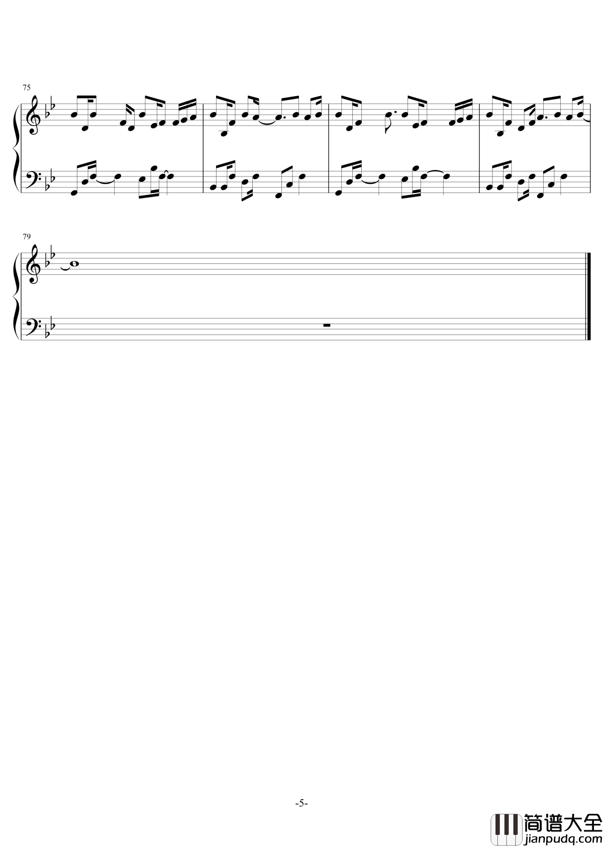 suddenly钢琴谱_城市猎人