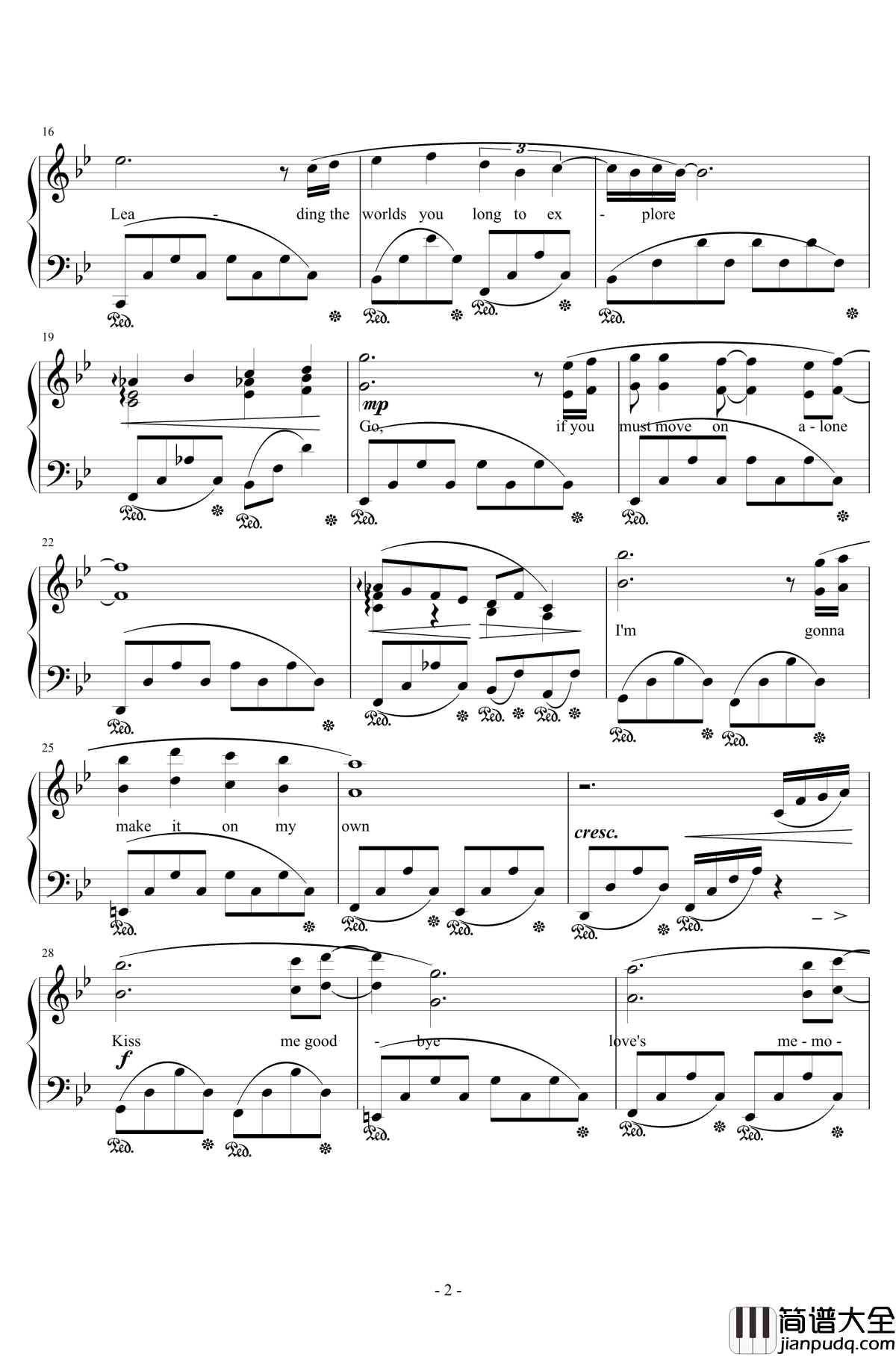 Kiss_Me_Good_Bye钢琴谱_by_Susan_Calloway_Susan_Calloway