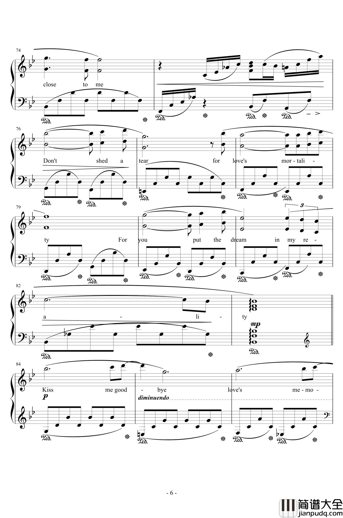 Kiss_Me_Good_Bye钢琴谱_by_Susan_Calloway_Susan_Calloway