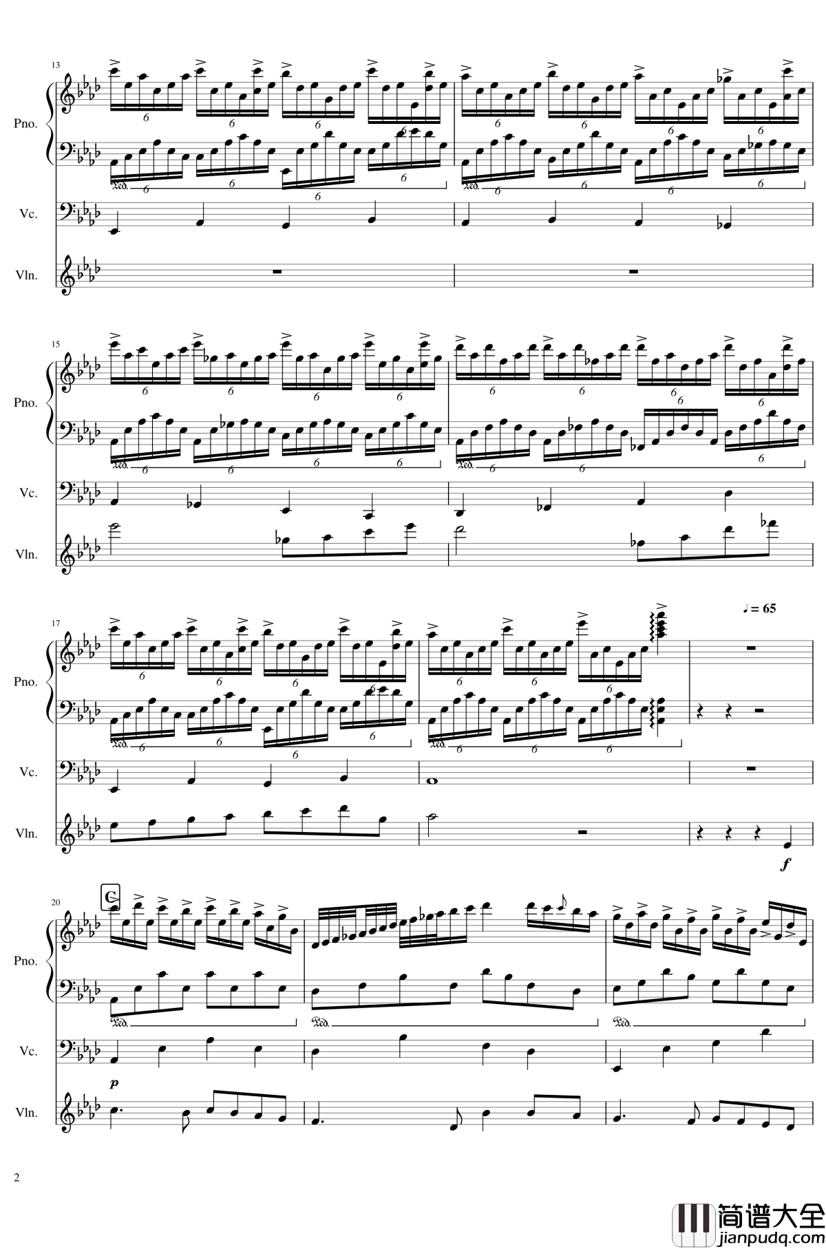 Op.3_2钢琴谱_年老色衰_SunnyAK47