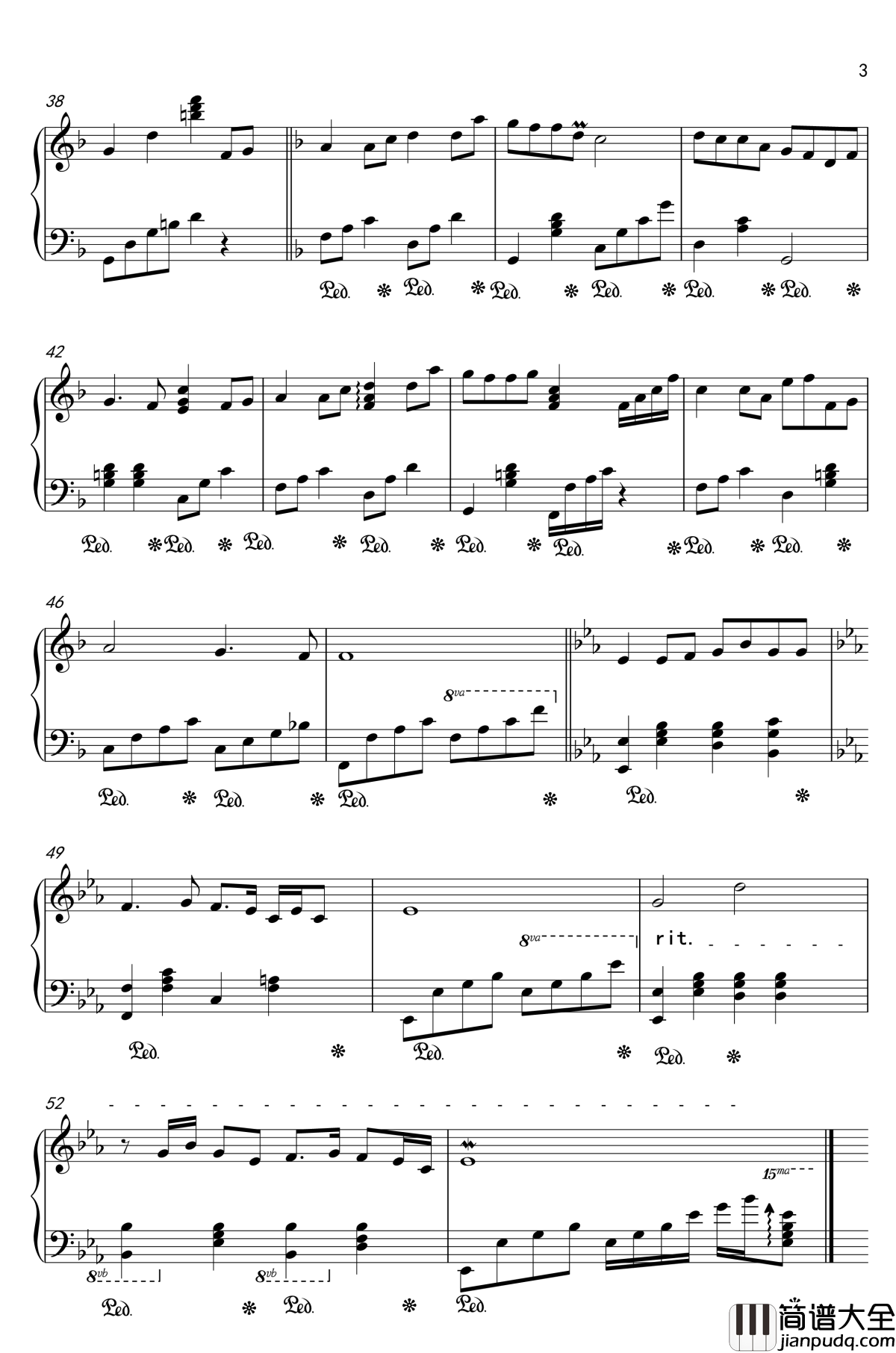 菊花台钢琴谱_易上手_周杰伦