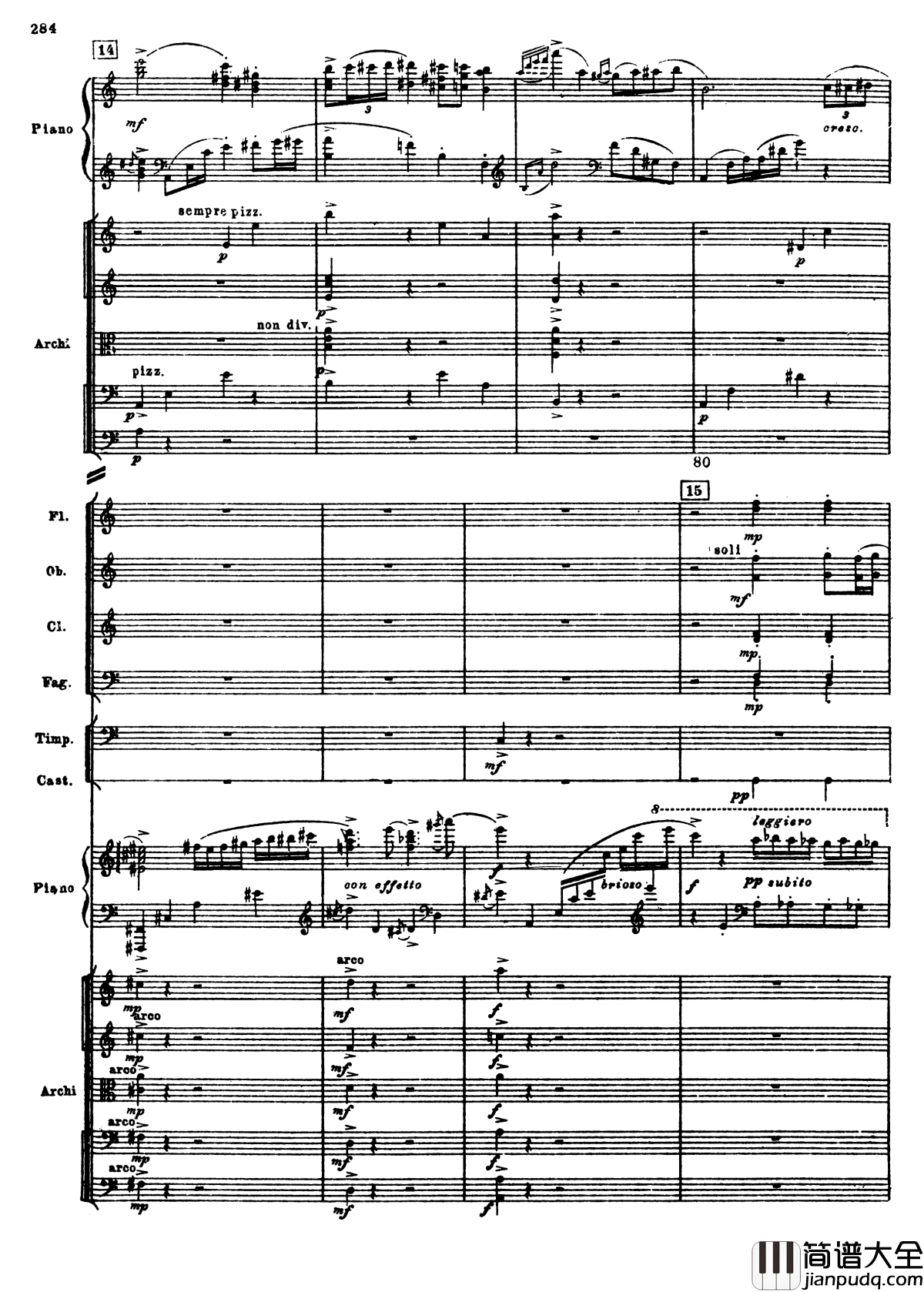 普罗科菲耶夫第三钢琴协奏曲钢琴谱_总谱_普罗科非耶夫