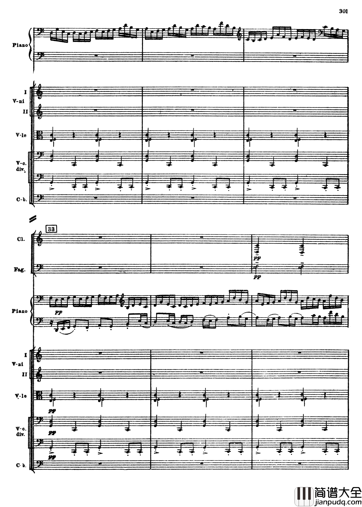 普罗科菲耶夫第三钢琴协奏曲钢琴谱_总谱_普罗科非耶夫