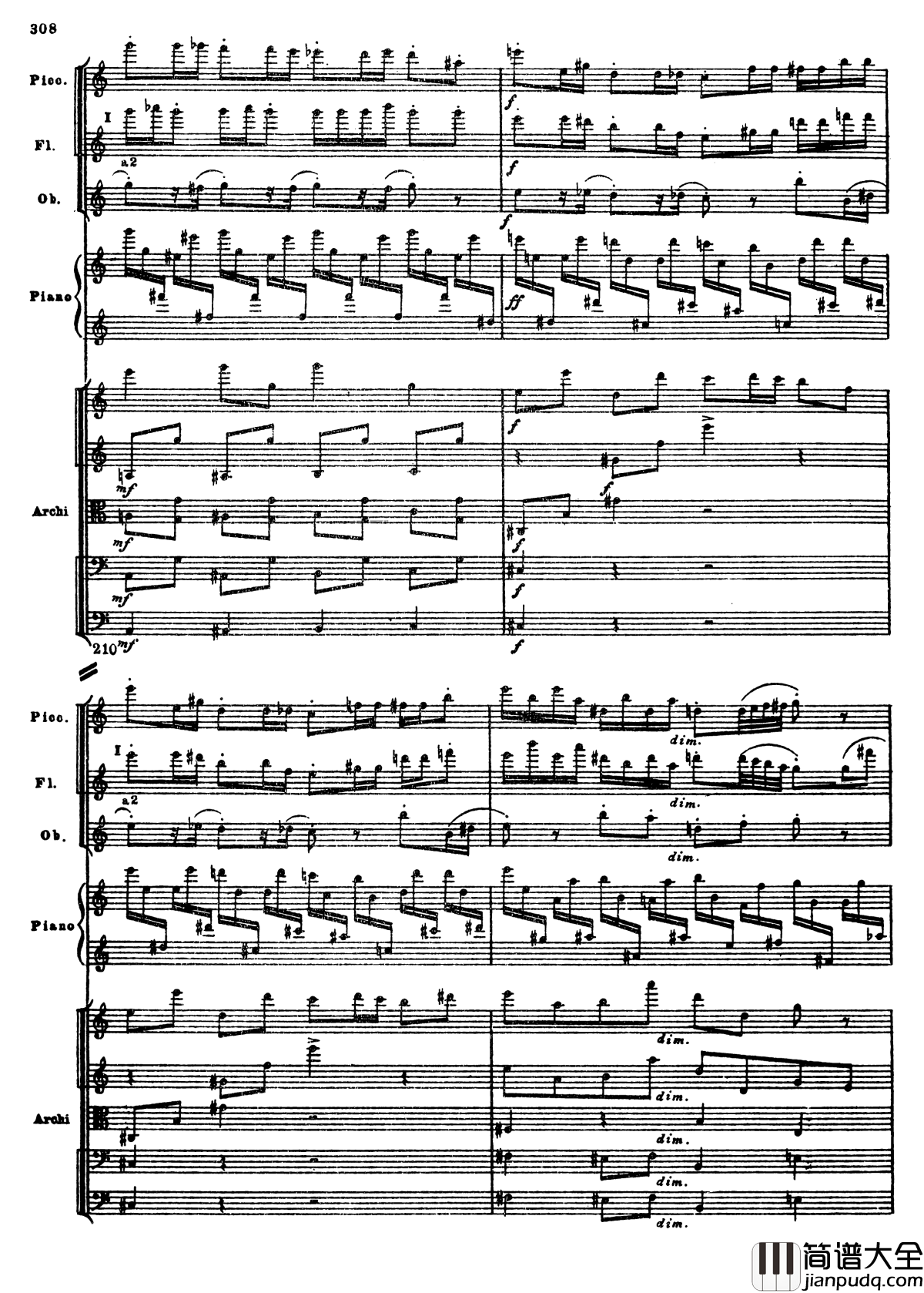 普罗科菲耶夫第三钢琴协奏曲钢琴谱_总谱_普罗科非耶夫