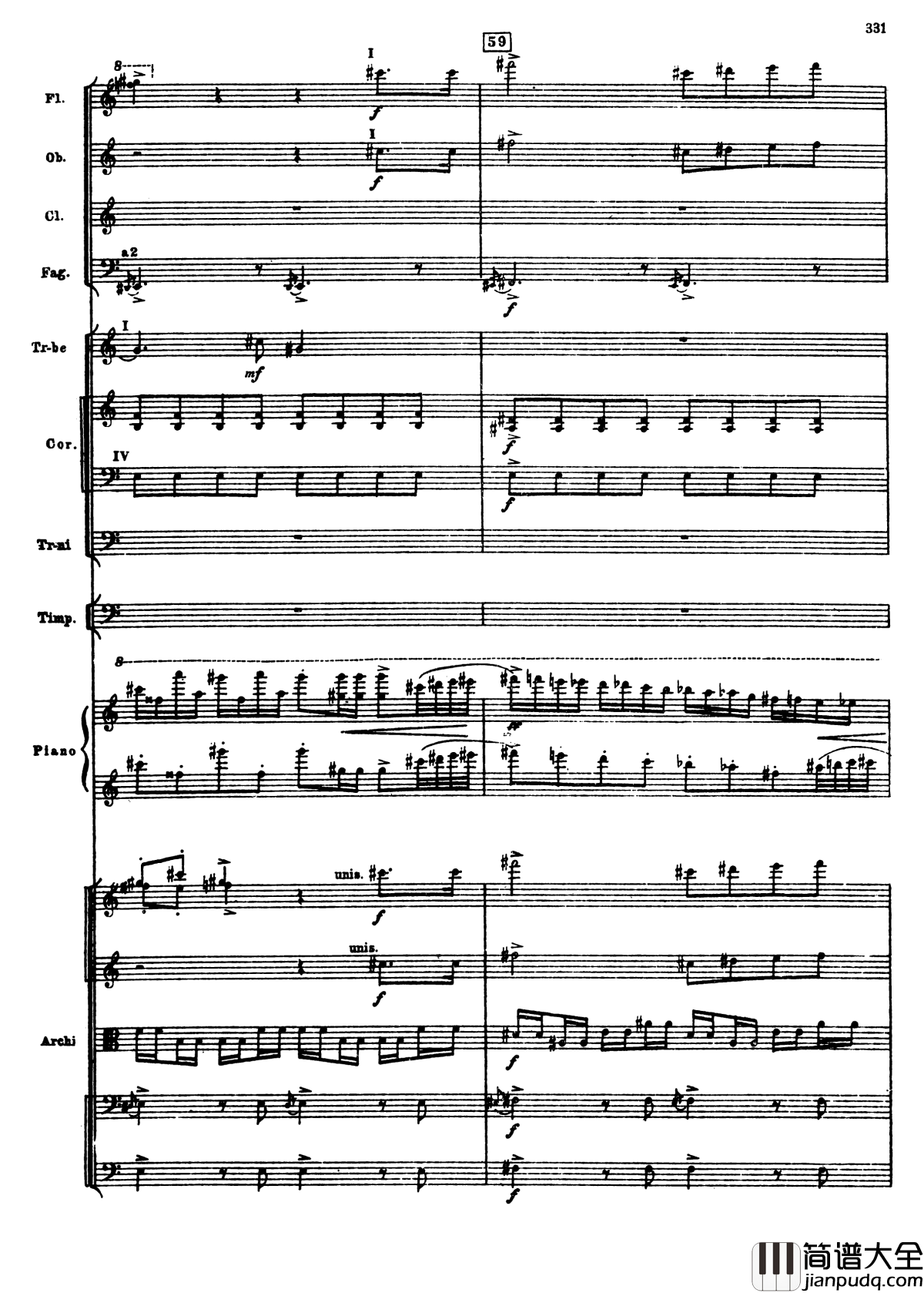 普罗科菲耶夫第三钢琴协奏曲钢琴谱_总谱_普罗科非耶夫