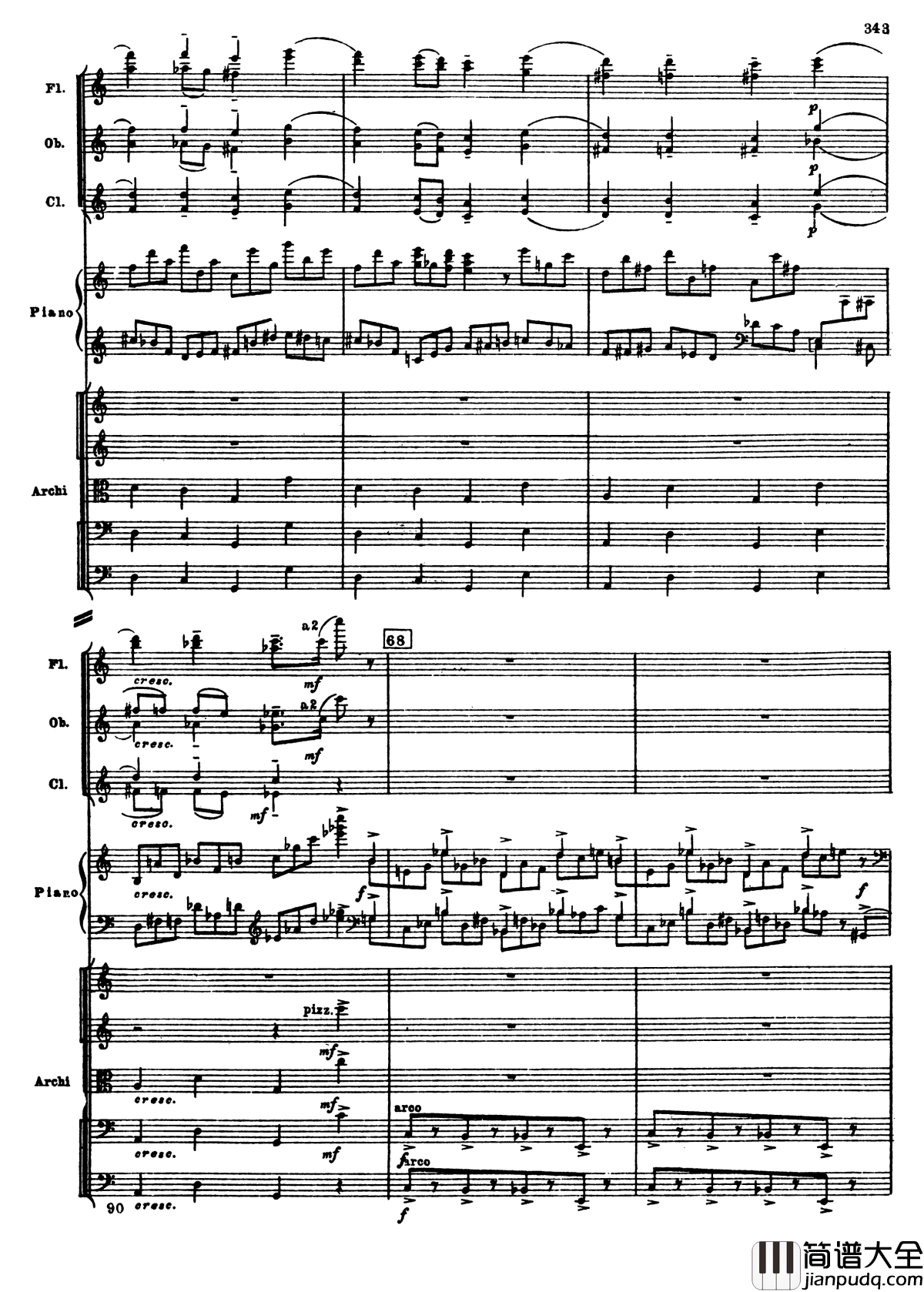 普罗科菲耶夫第三钢琴协奏曲钢琴谱_总谱_普罗科非耶夫