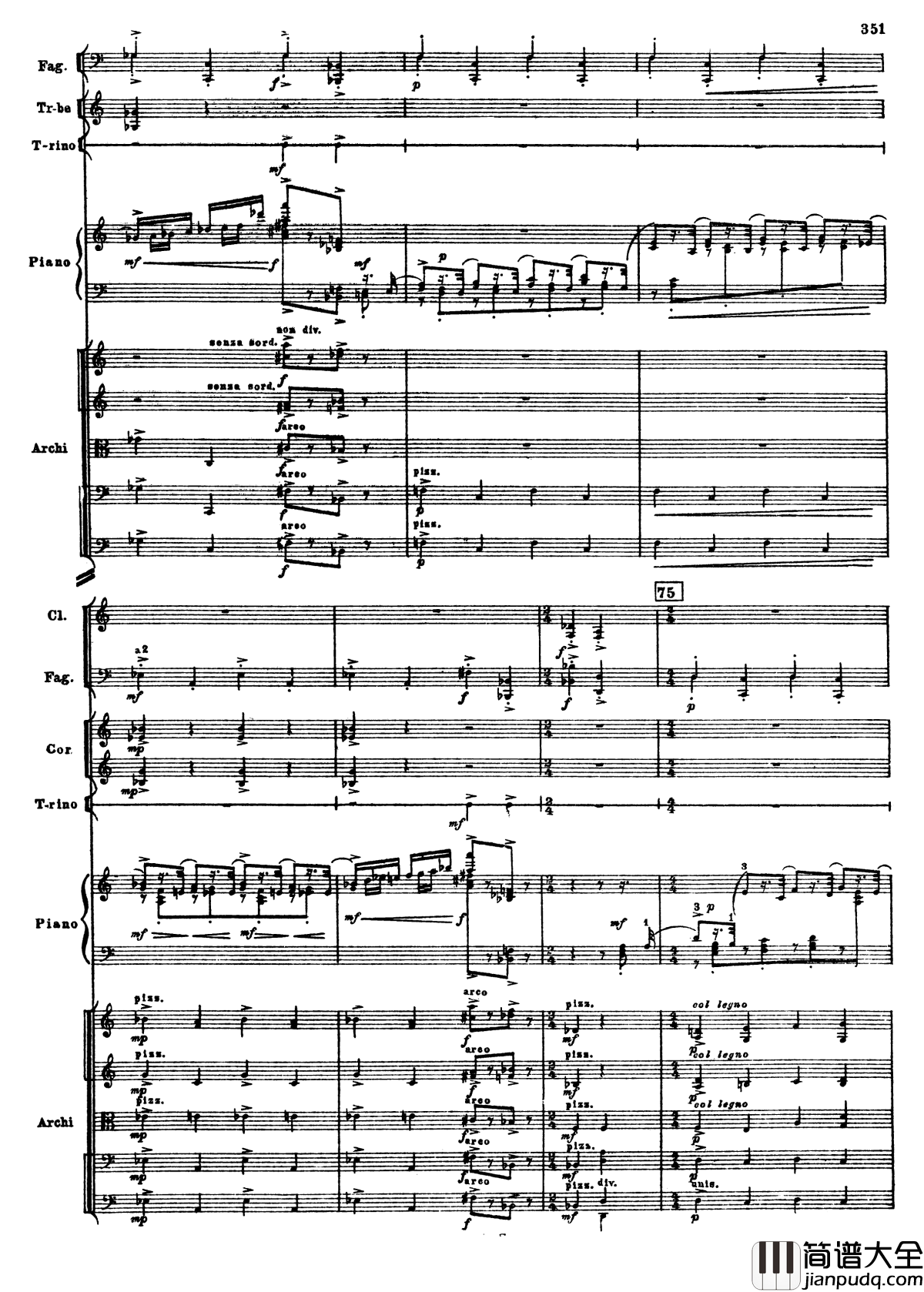 普罗科菲耶夫第三钢琴协奏曲钢琴谱_总谱_普罗科非耶夫