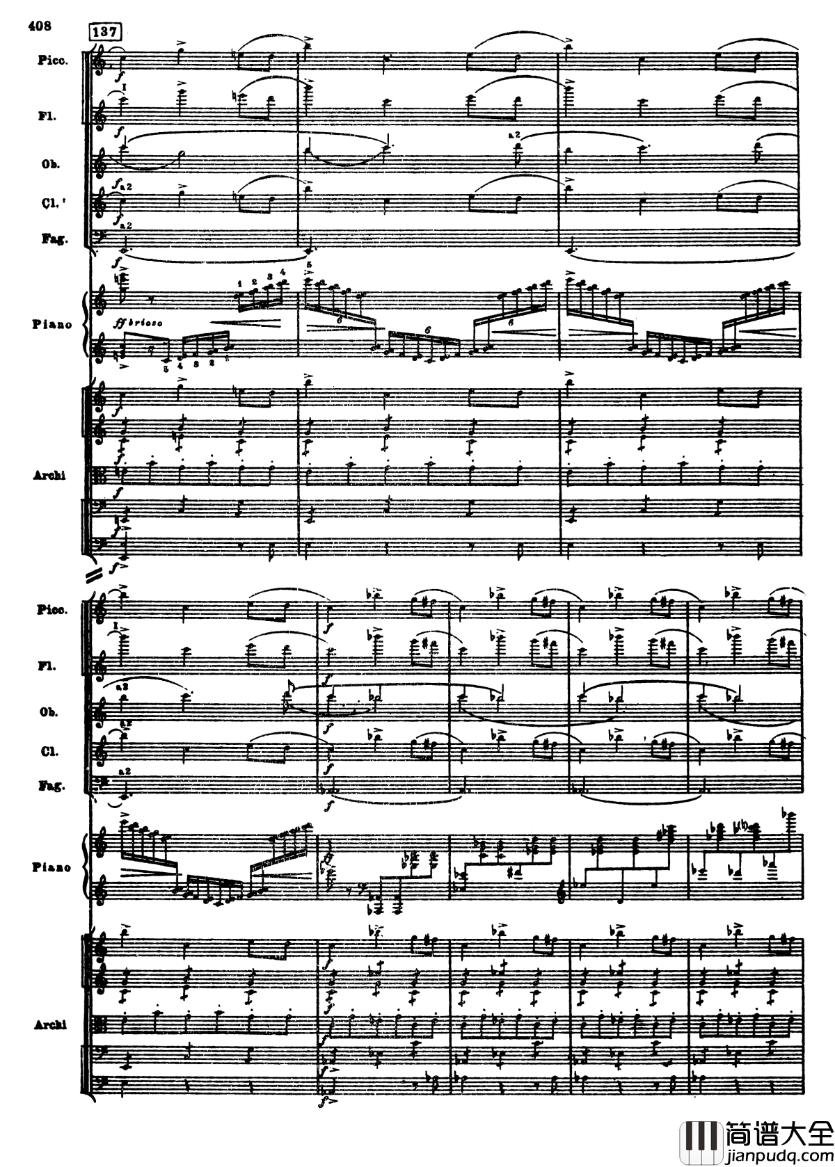 普罗科菲耶夫第三钢琴协奏曲钢琴谱_总谱_普罗科非耶夫