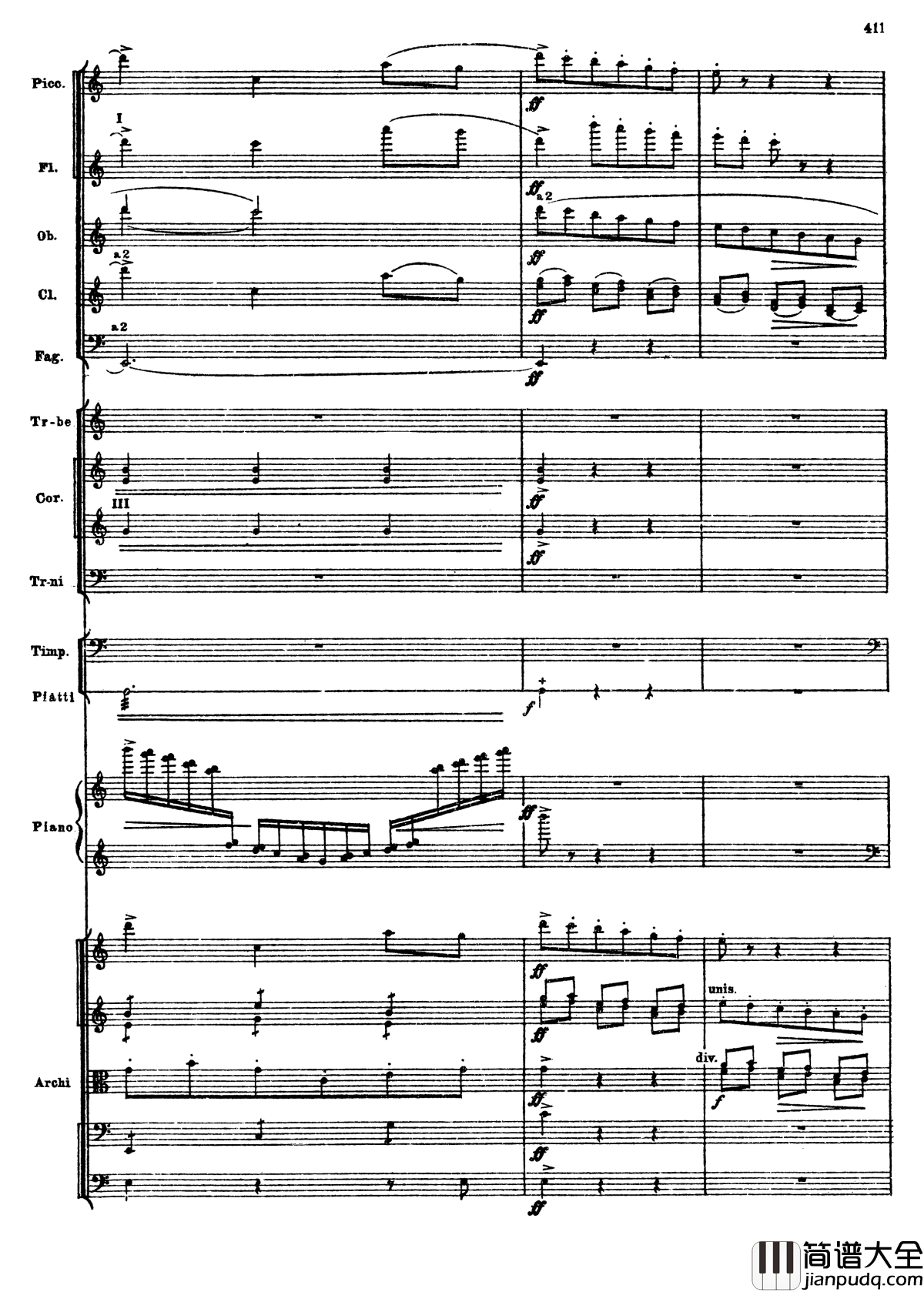 普罗科菲耶夫第三钢琴协奏曲钢琴谱_总谱_普罗科非耶夫