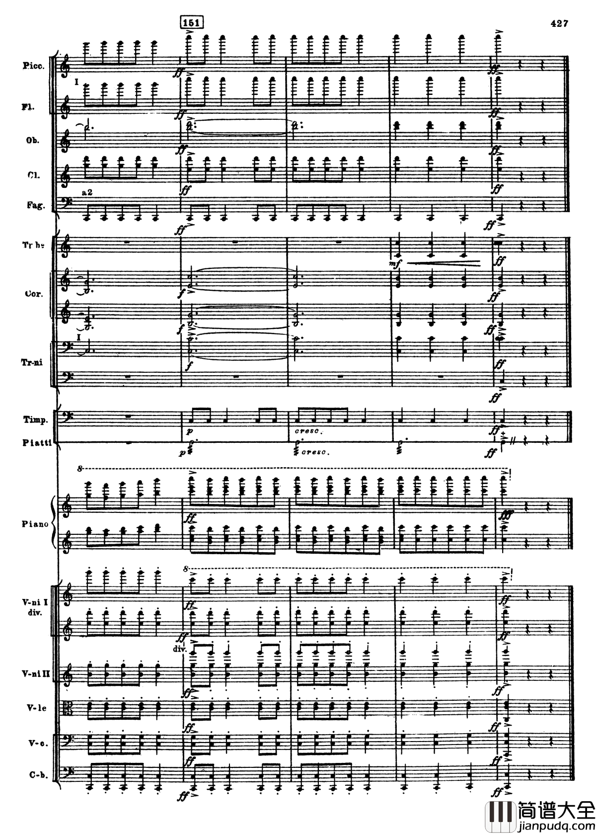 普罗科菲耶夫第三钢琴协奏曲钢琴谱_总谱_普罗科非耶夫