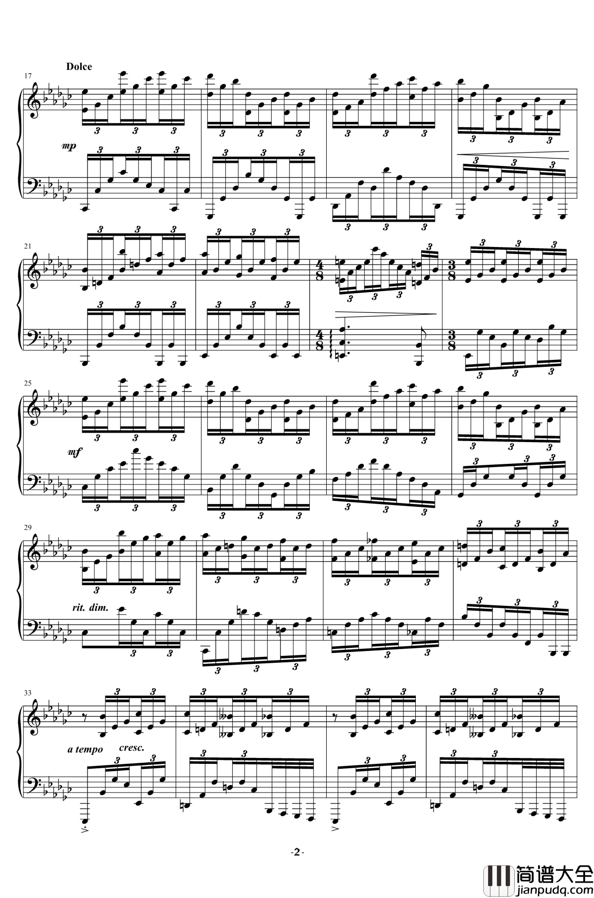 Eb小调即兴曲钢琴谱_Op.20,_No.1_余天越