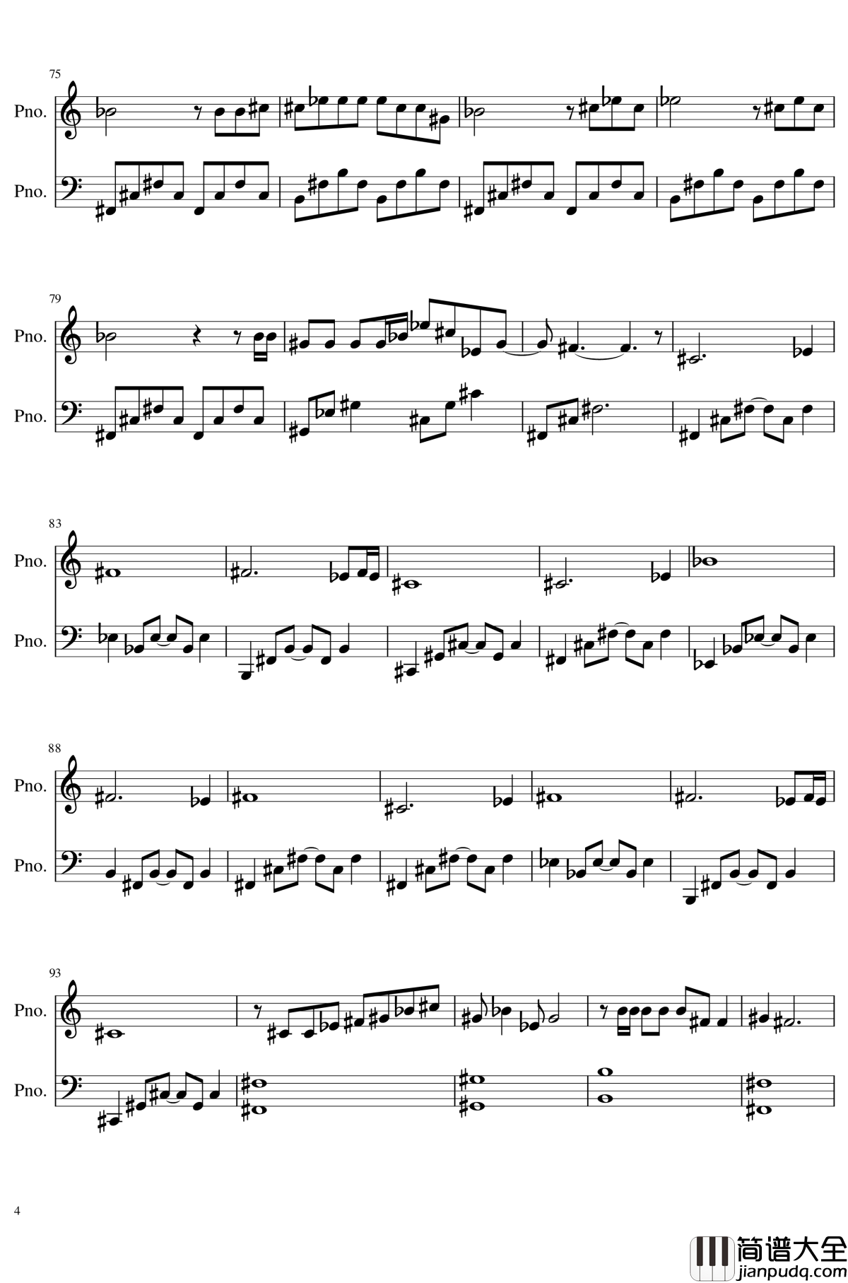 彩虹下面钢琴谱_赵雷