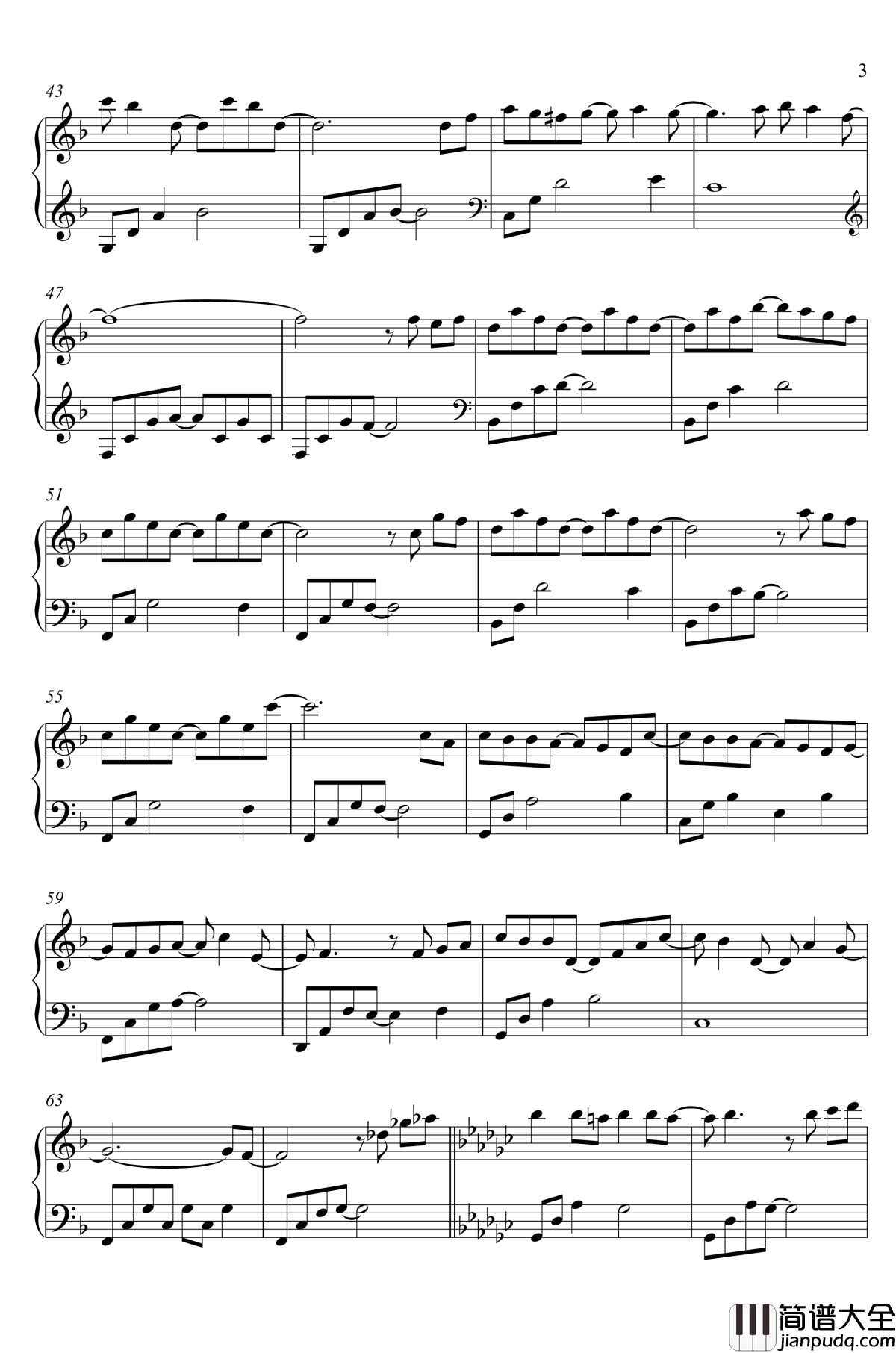 阳光…风…还有你钢琴谱_Another_World