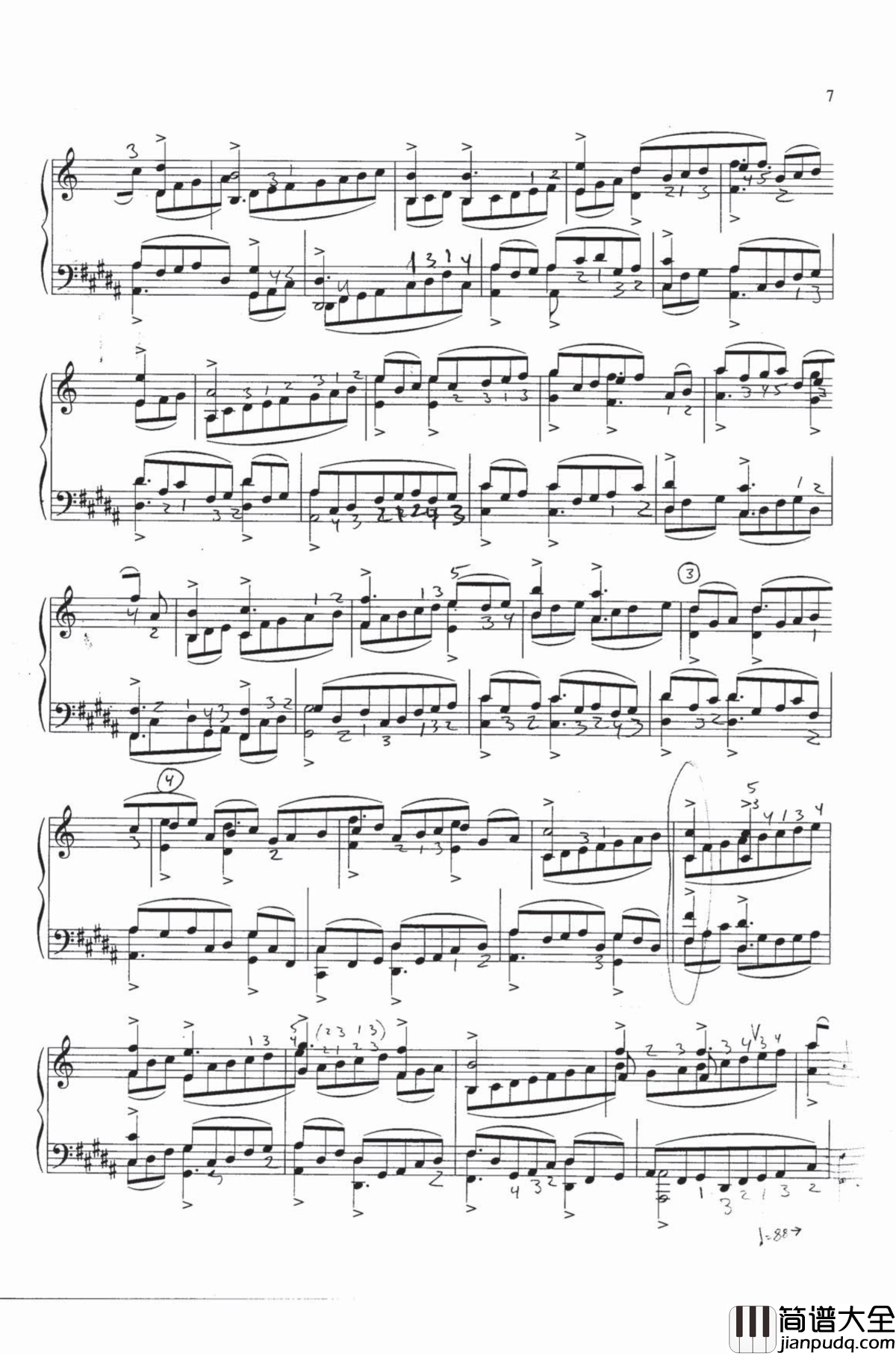 钢琴练习曲NO.1钢琴谱_里盖蒂