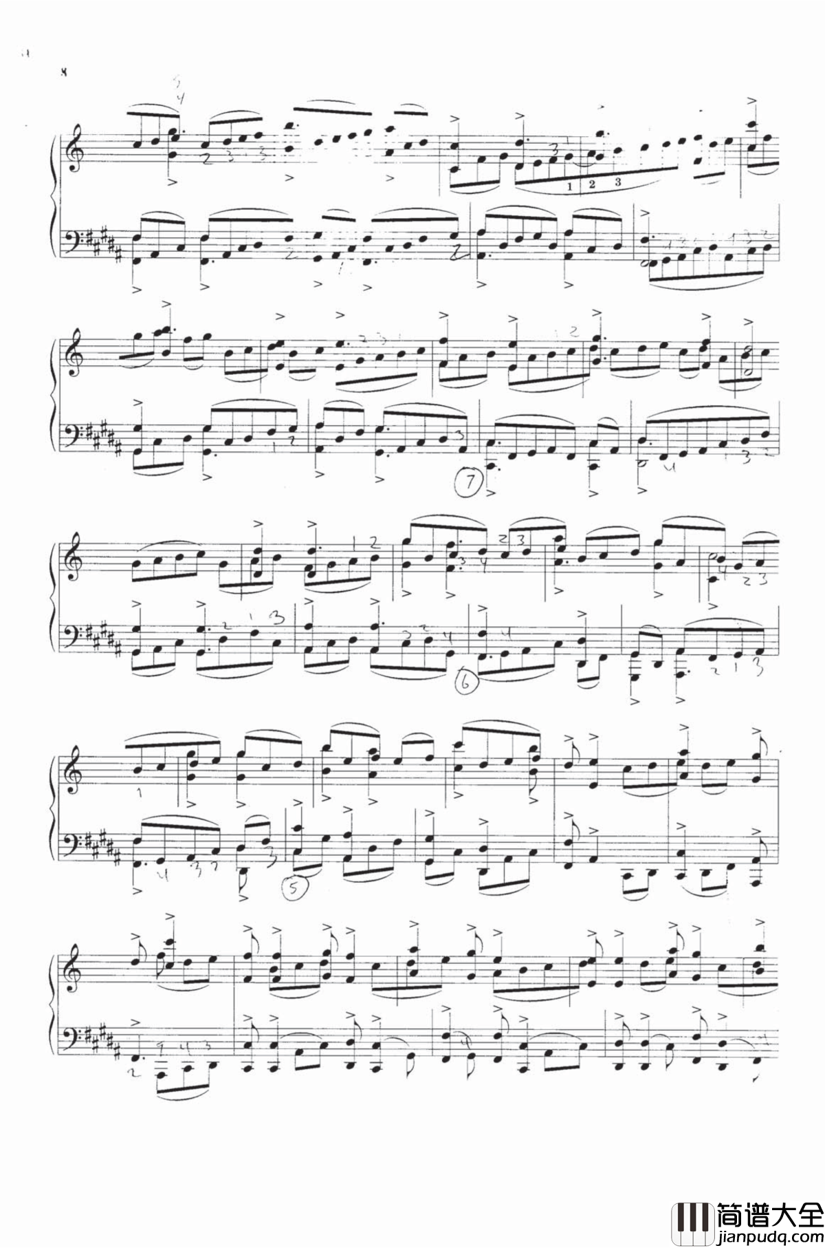 钢琴练习曲NO.1钢琴谱_里盖蒂