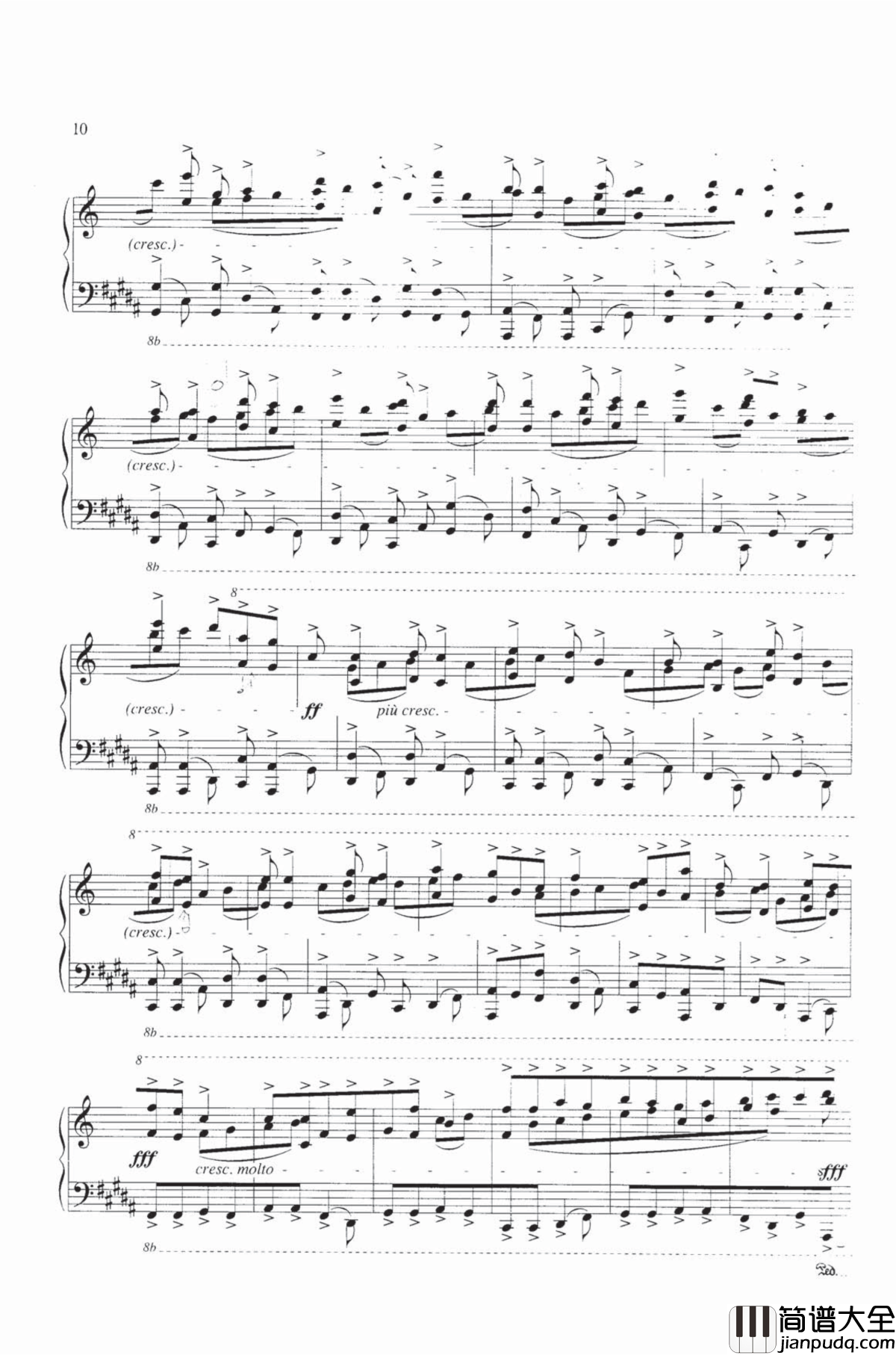 钢琴练习曲NO.1钢琴谱_里盖蒂