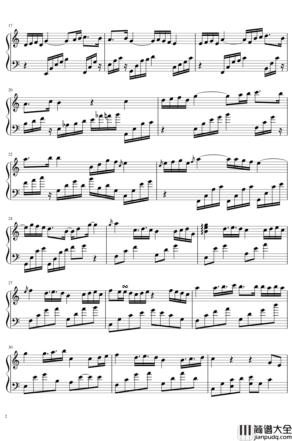 吟鱼落尽钢琴谱_smile丶轩