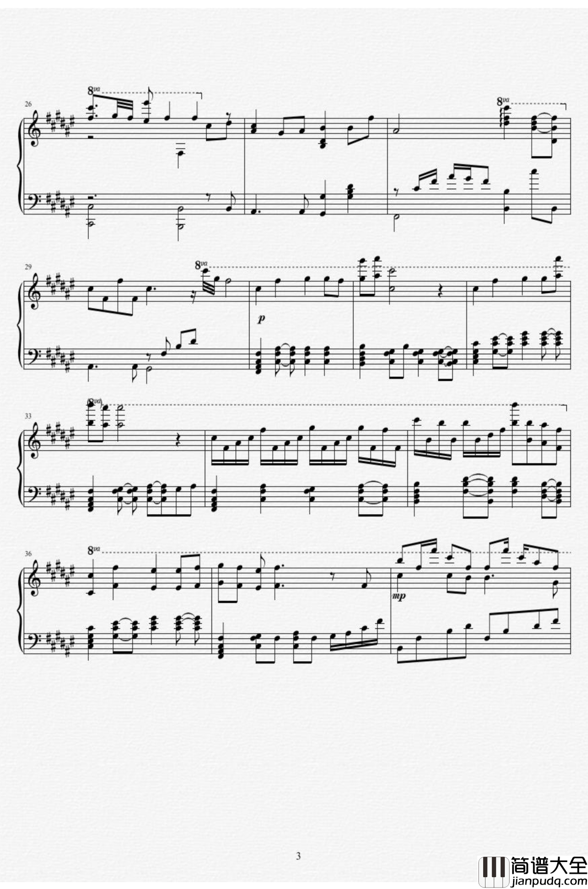 命运石之门0钢琴谱_Steins_Gate_0_星の奏でる歌_Duet_Ver._MANYO